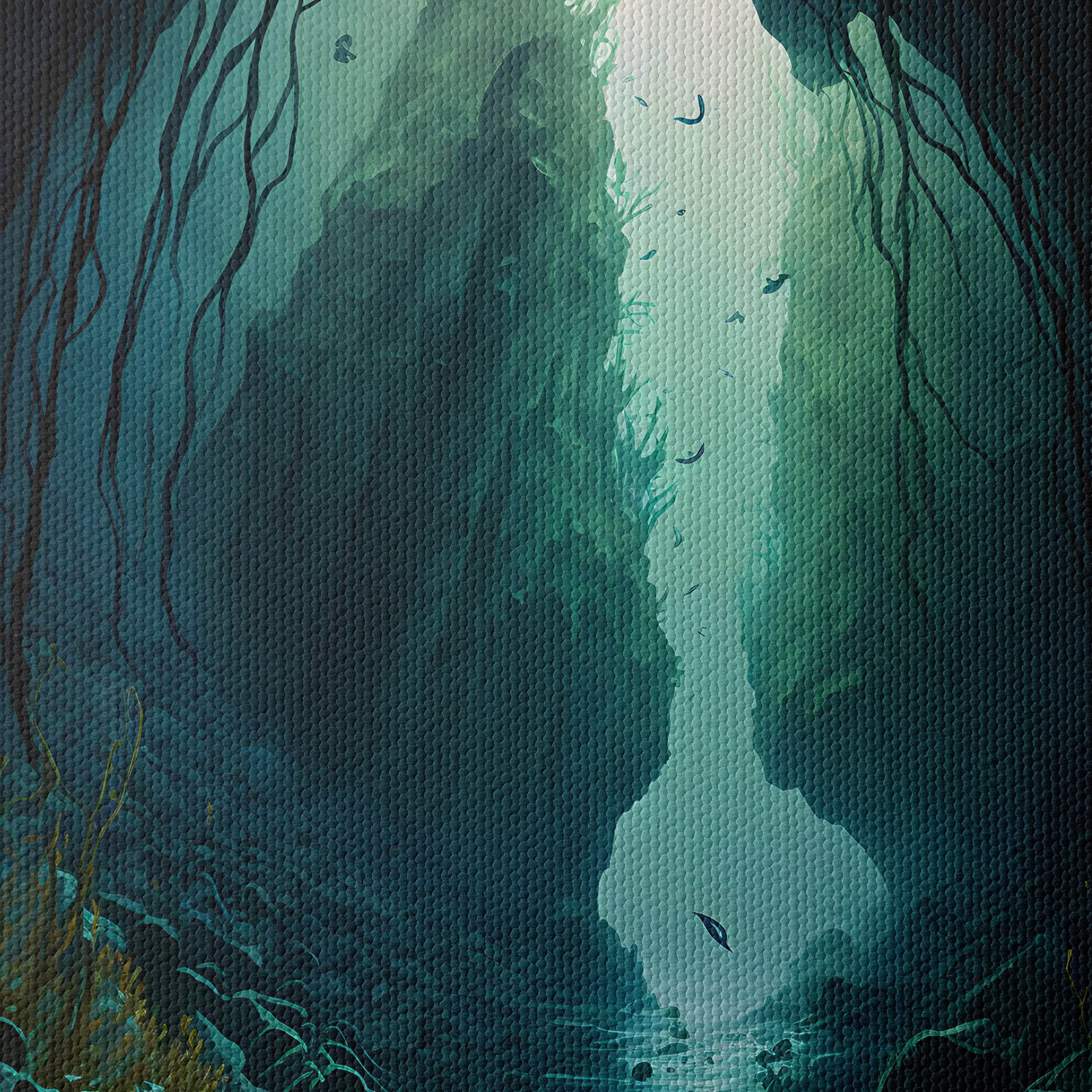 Mysterious Underwater Cave Landscape - Image 4