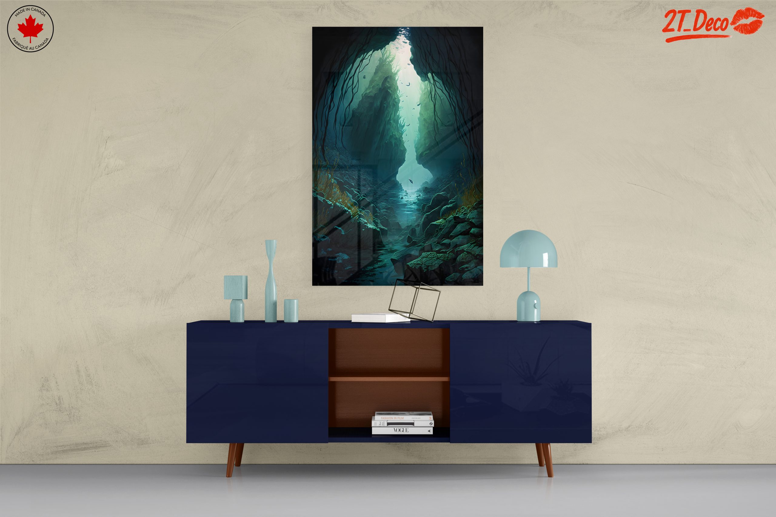 Mysterious Underwater Cave Landscape - Image 8