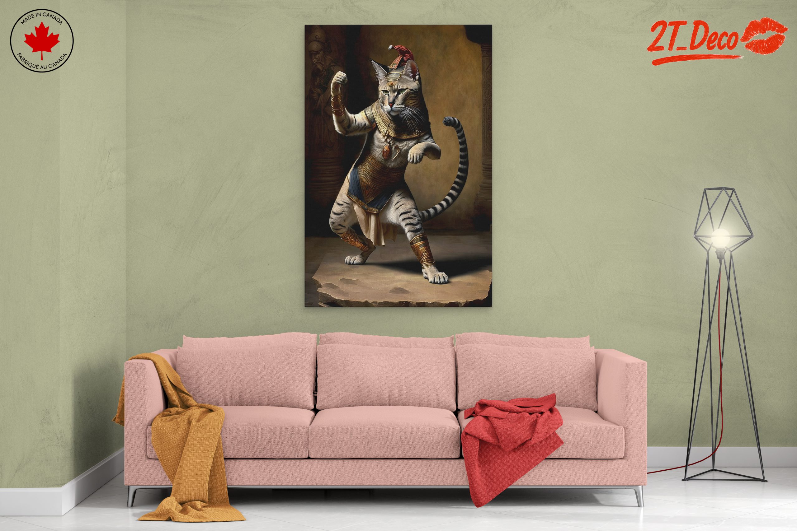 Stylized Tiger in Egyptian Costume Artwork - Image 2