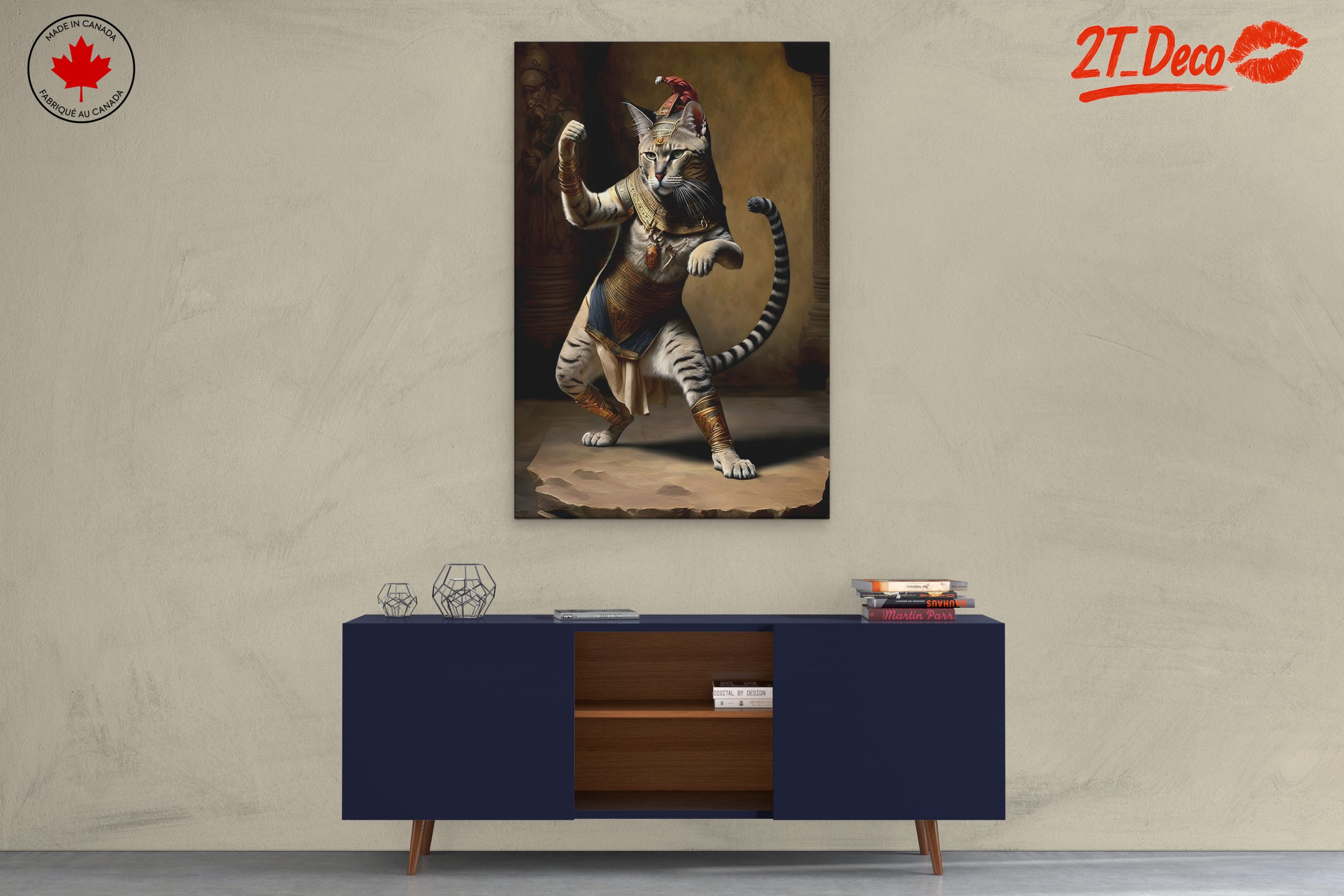 Stylized Tiger in Egyptian Costume Artwork - Image 3