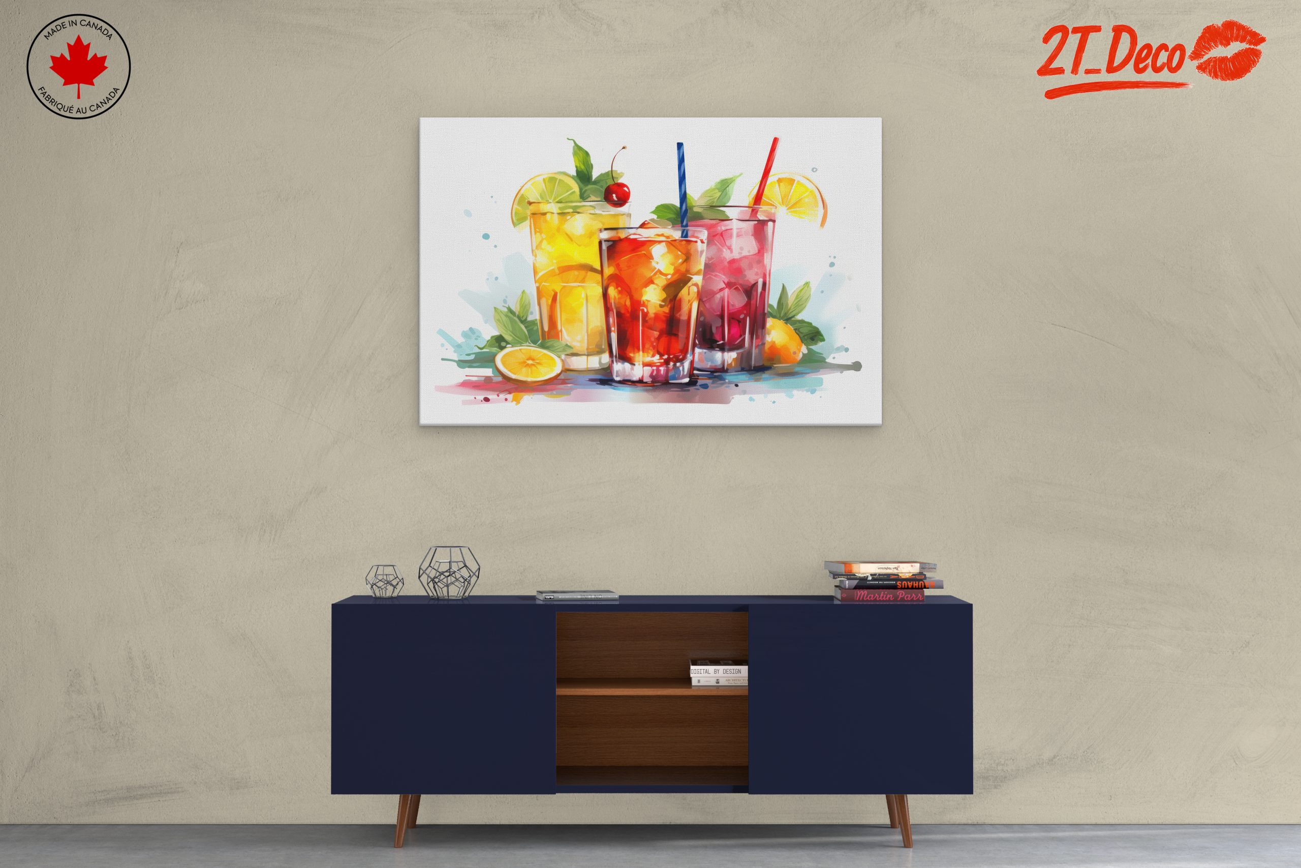 Vibrant Abstract Cocktails Artwork - Image 3