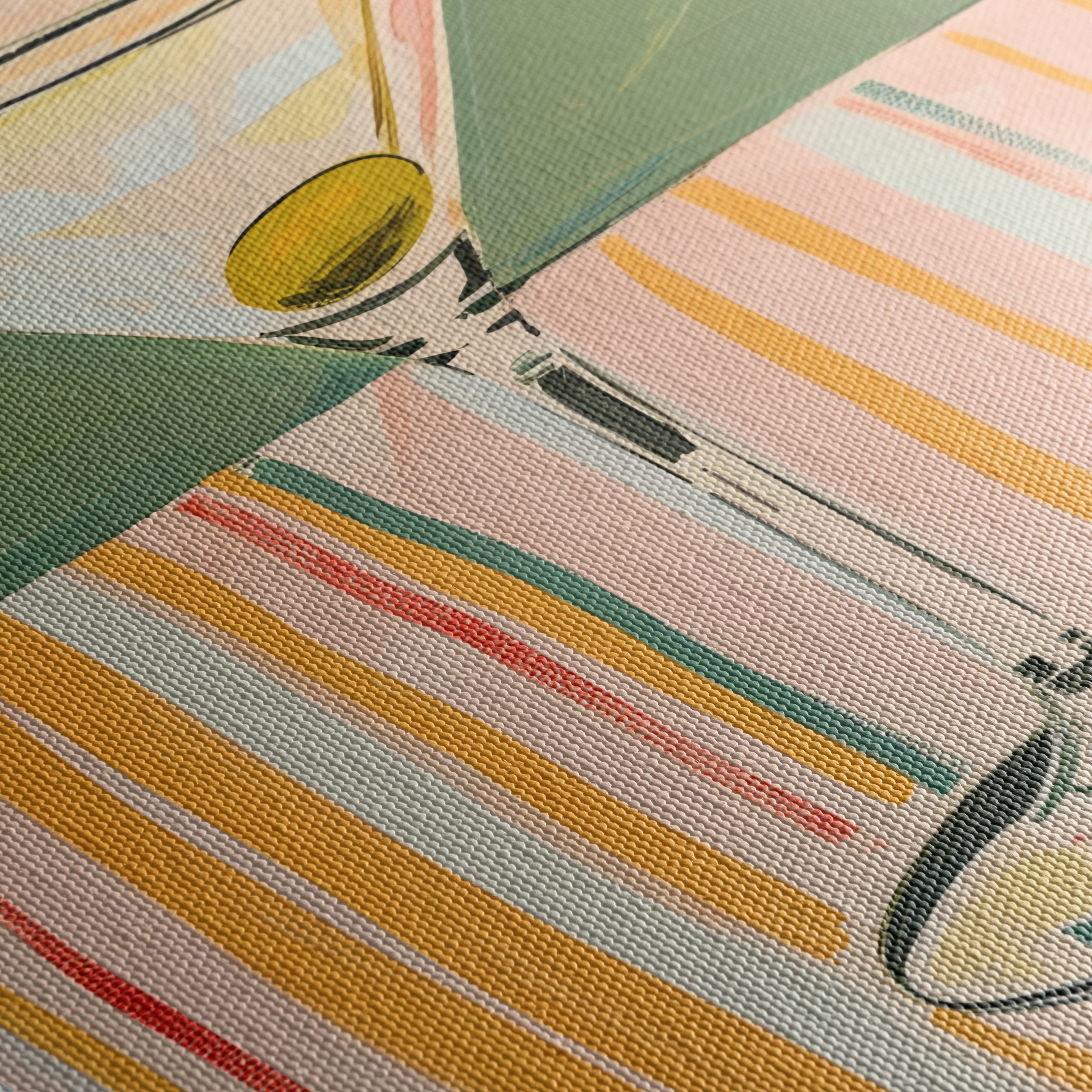 Stylized Cocktail Glass With Olives - Image 5