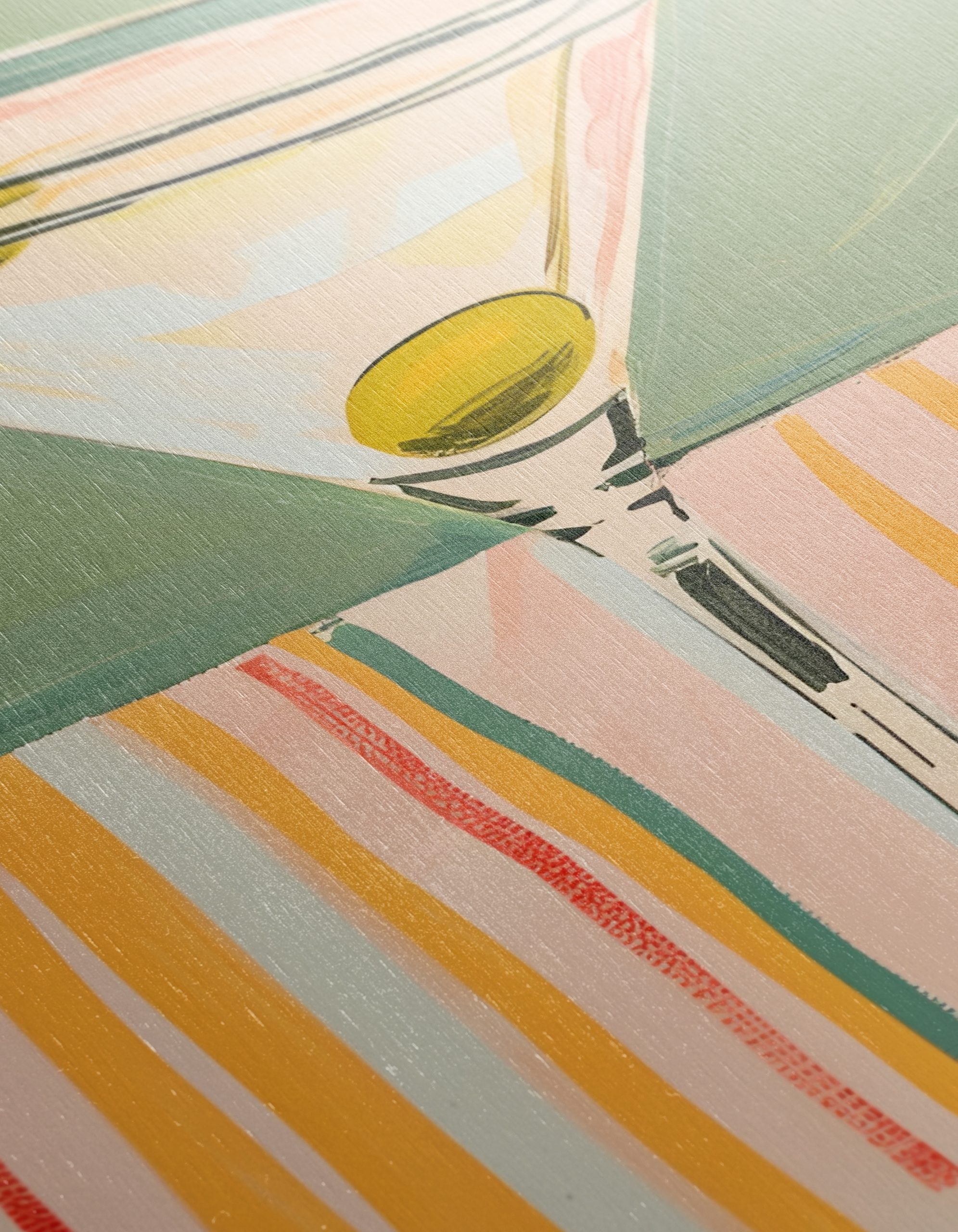 Stylized Cocktail Glass With Olives - Image 12
