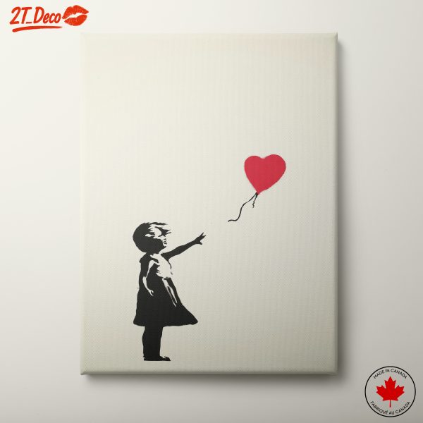 Whimsical Girl with Heart Balloon
