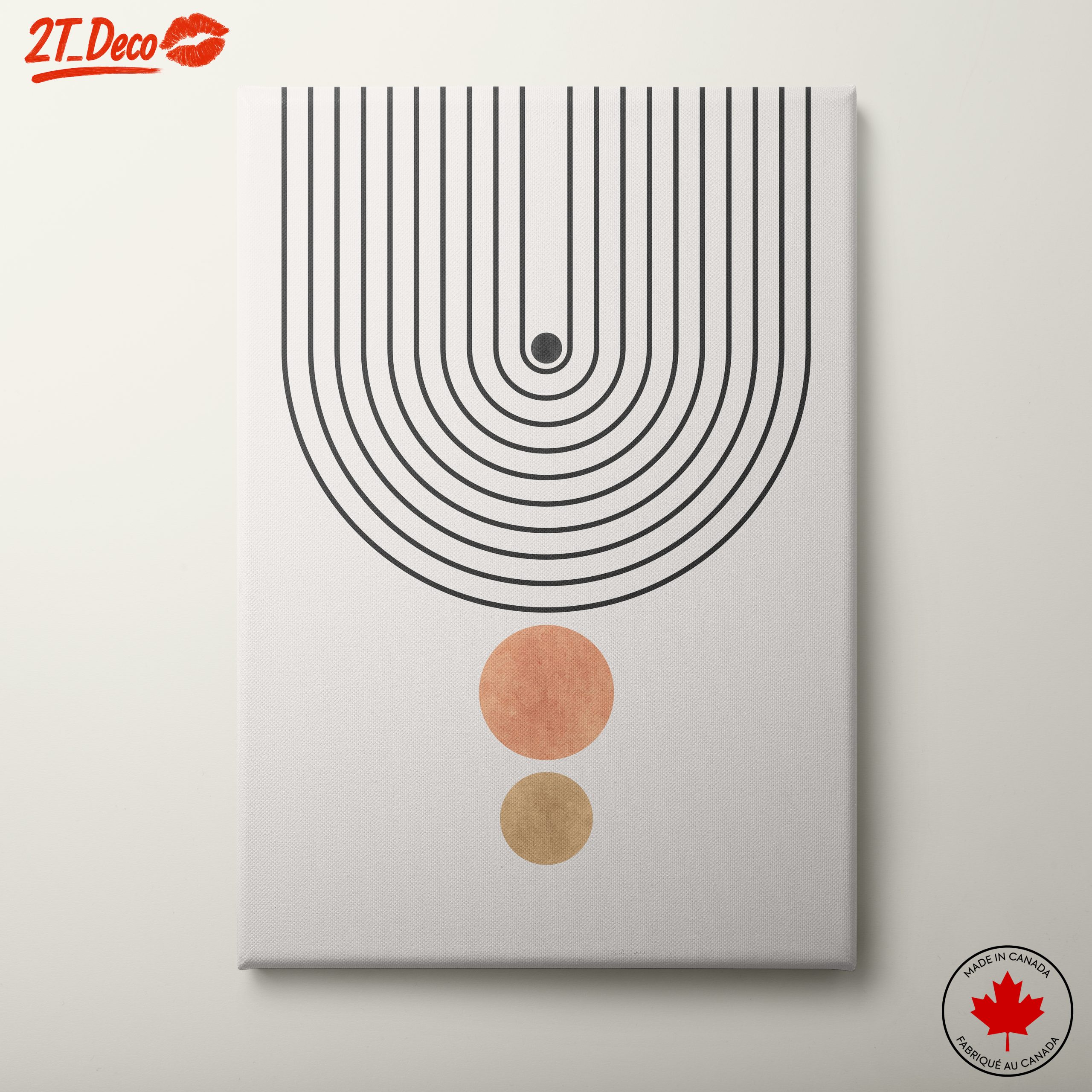 Geometric Abstract Art with Soft Colors 2