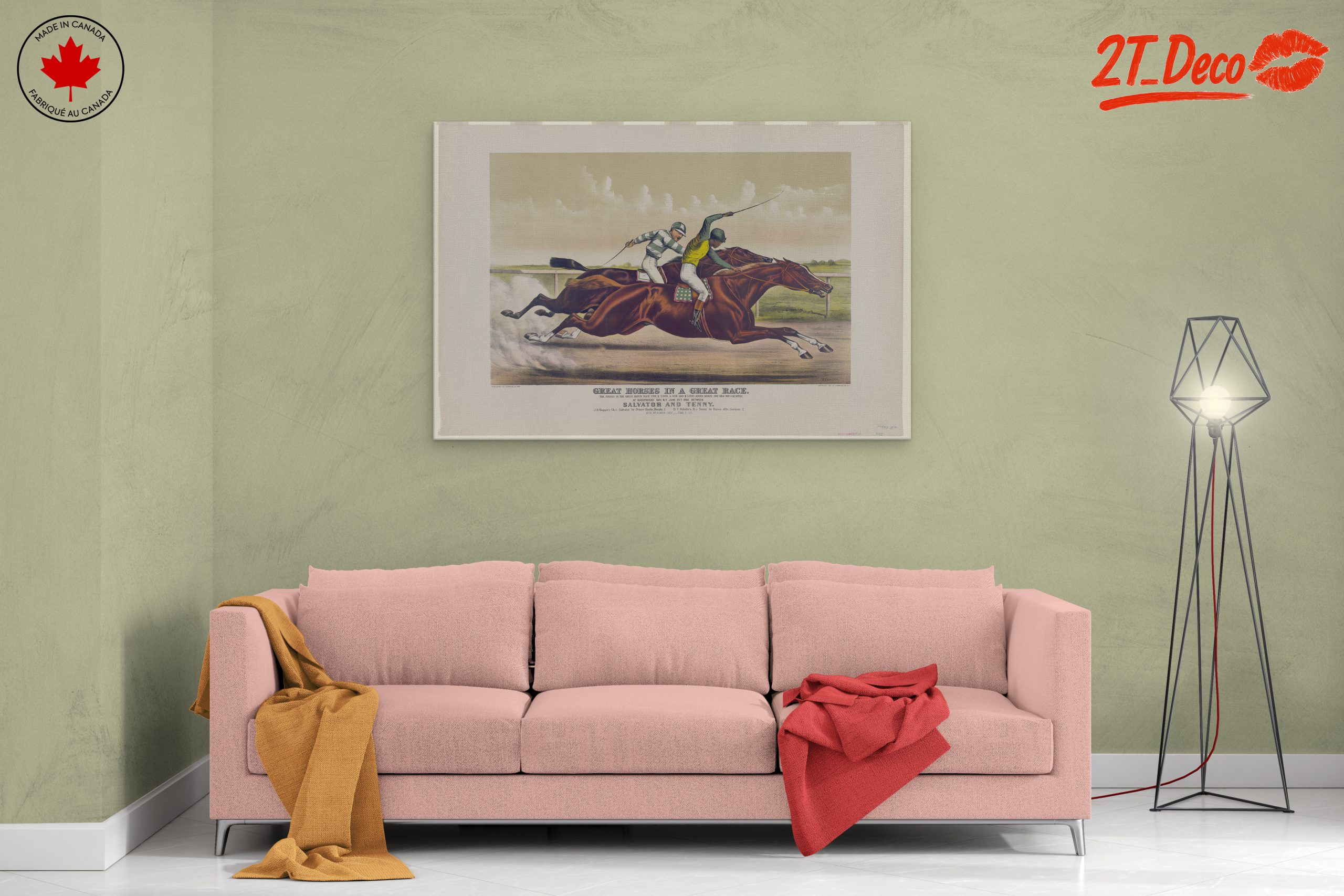 Exciting Horse Racing Scene Artwork - Image 2