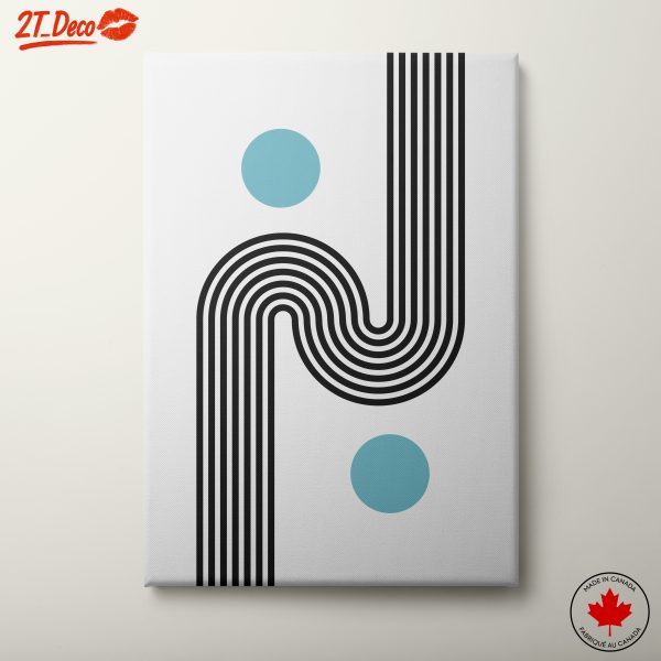 Modern Geometric Abstract Artwork with Curves