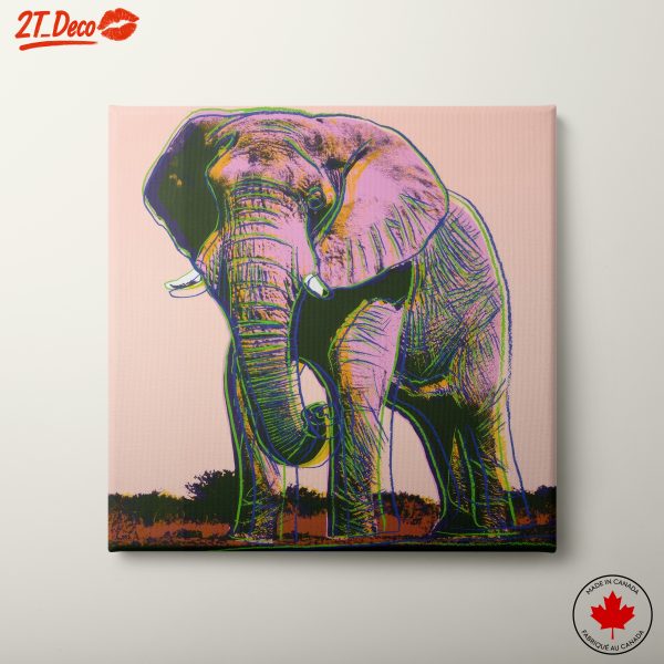 Vibrant Elephant Artwork in Bold Colors