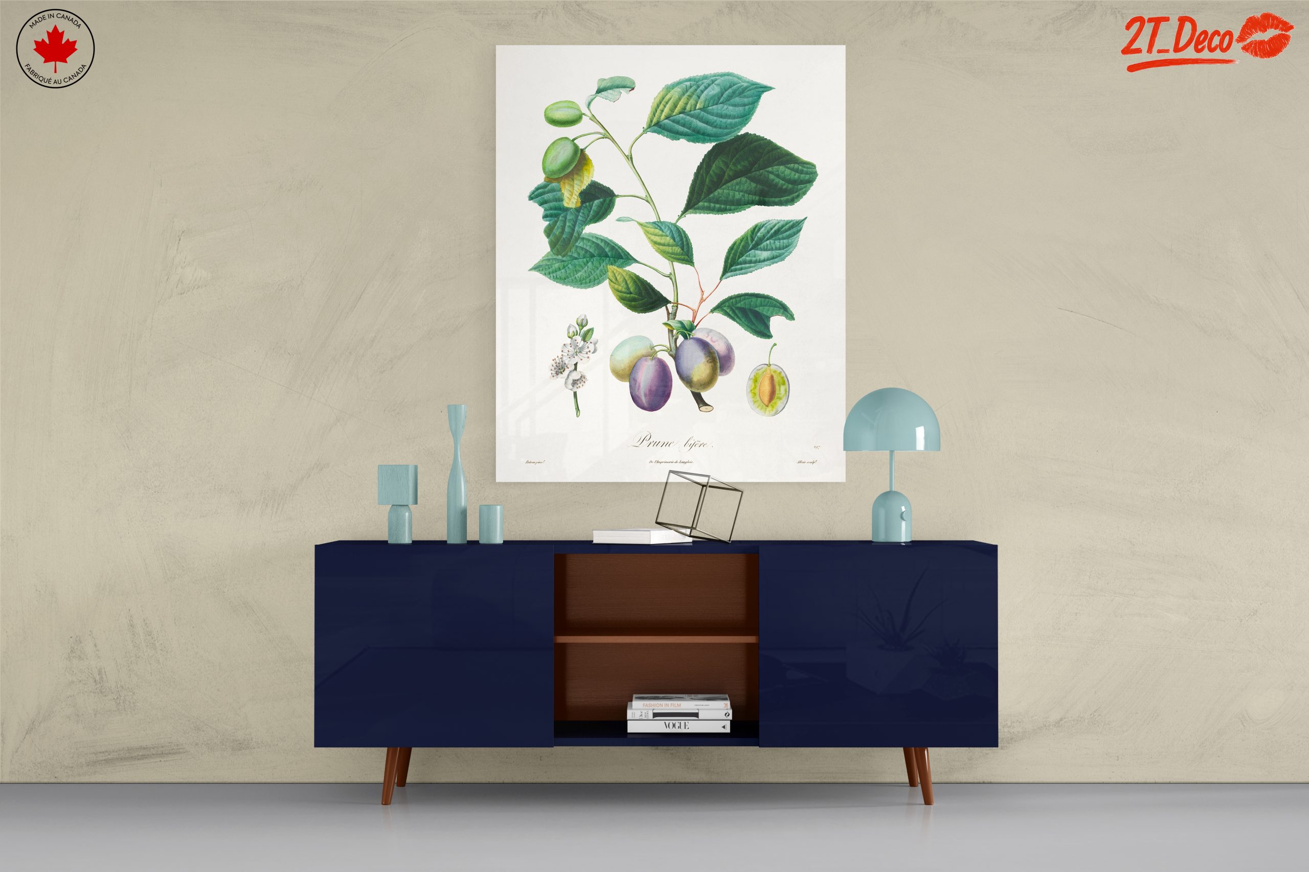Beautiful Botanical Illustration of Plums - Image 8