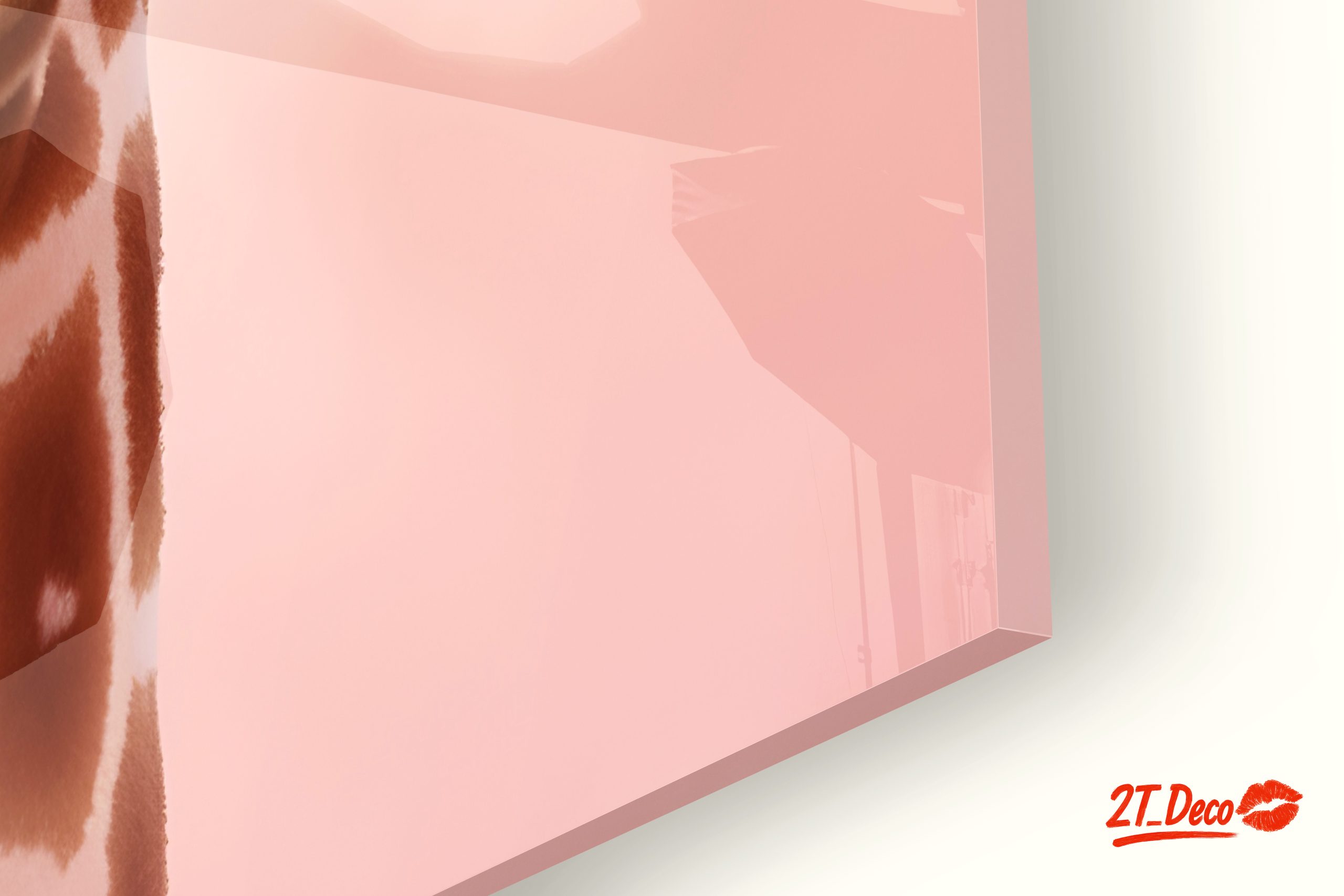 Cute Giraffe Portrait in Gentle Pink Background - Image 9