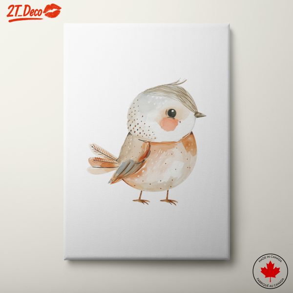 Cute Bird Watercolor Art for Kids