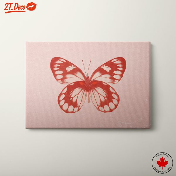 Beautiful Butterfly Artwork on Soft Pink Background