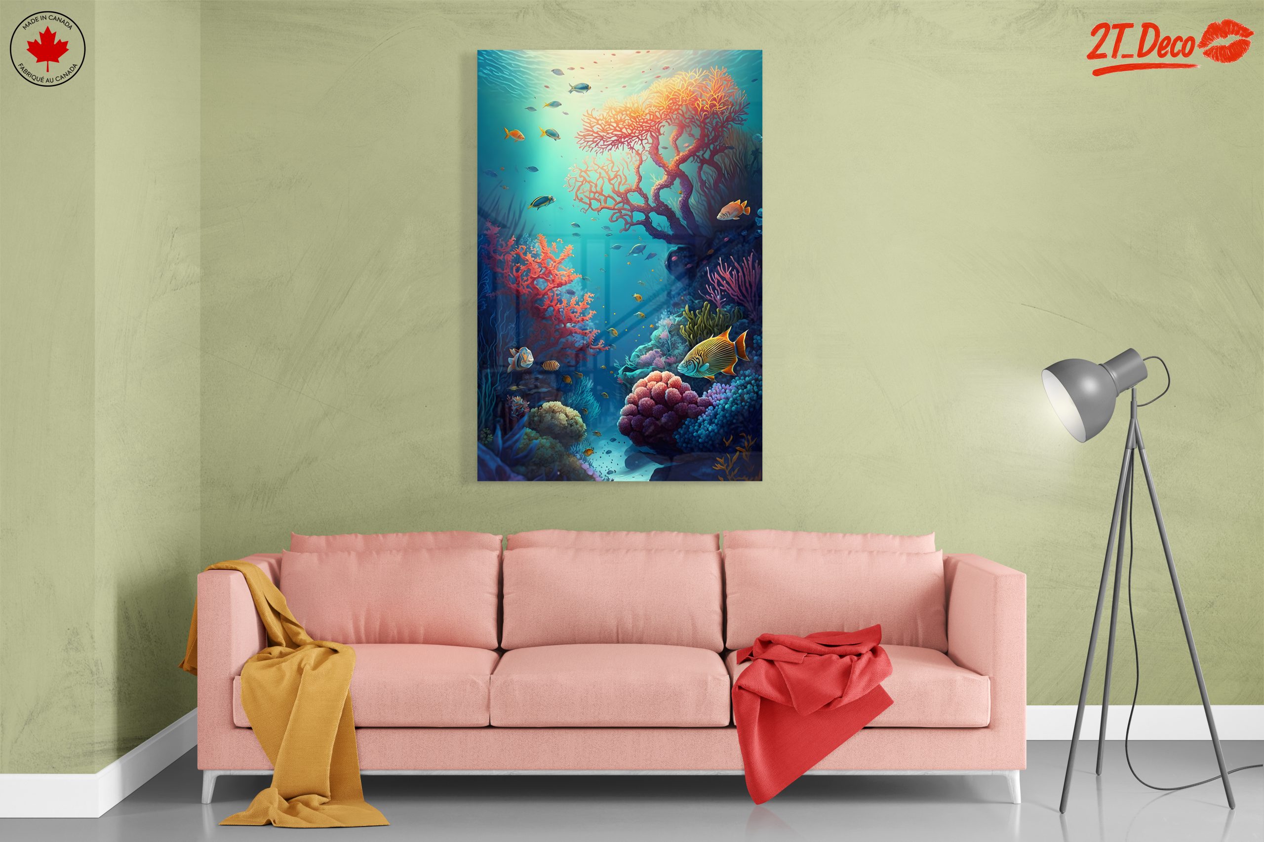 Vibrant Abstract Underwater Marine Life Art - Image 7