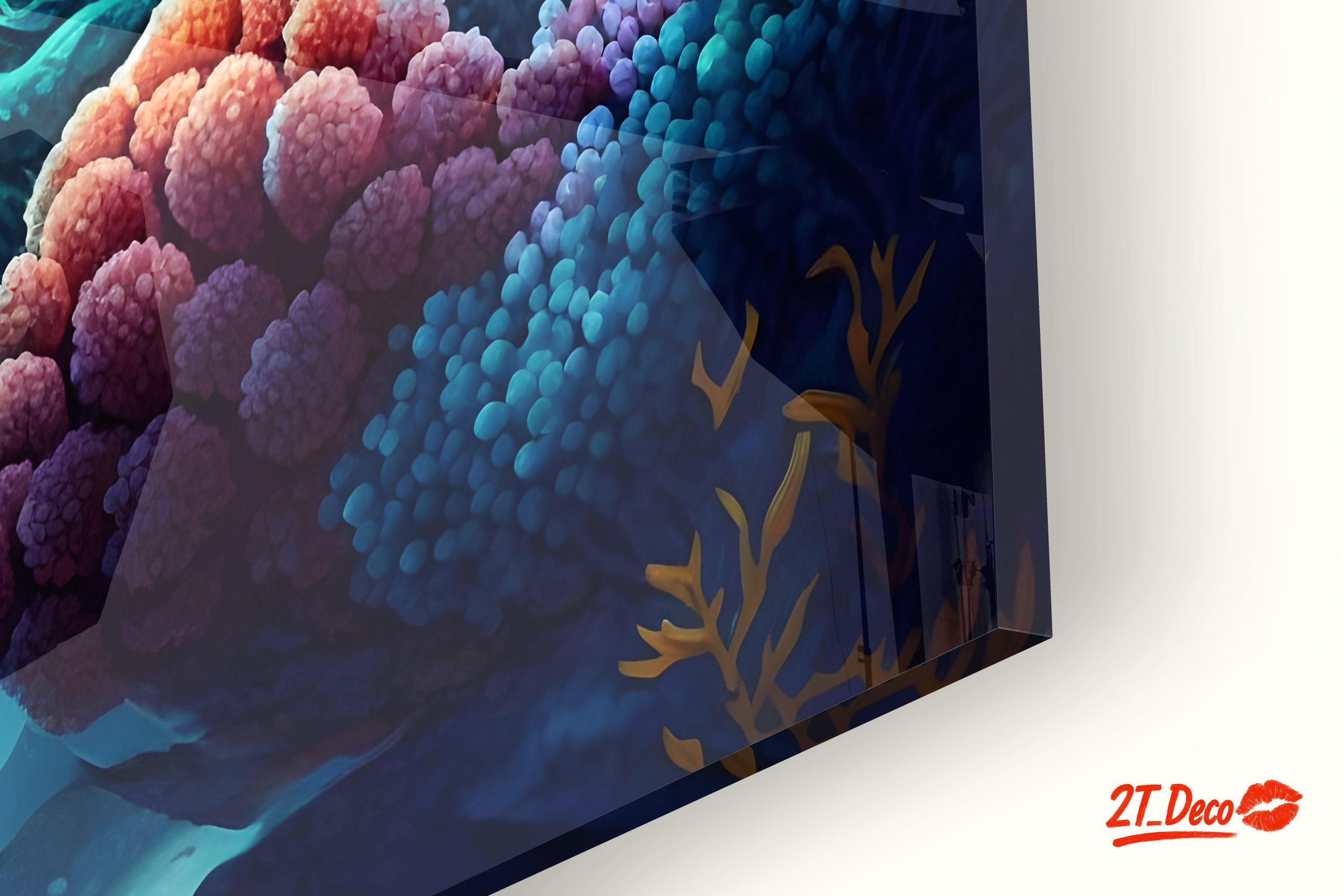 Vibrant Abstract Underwater Marine Life Art - Image 9