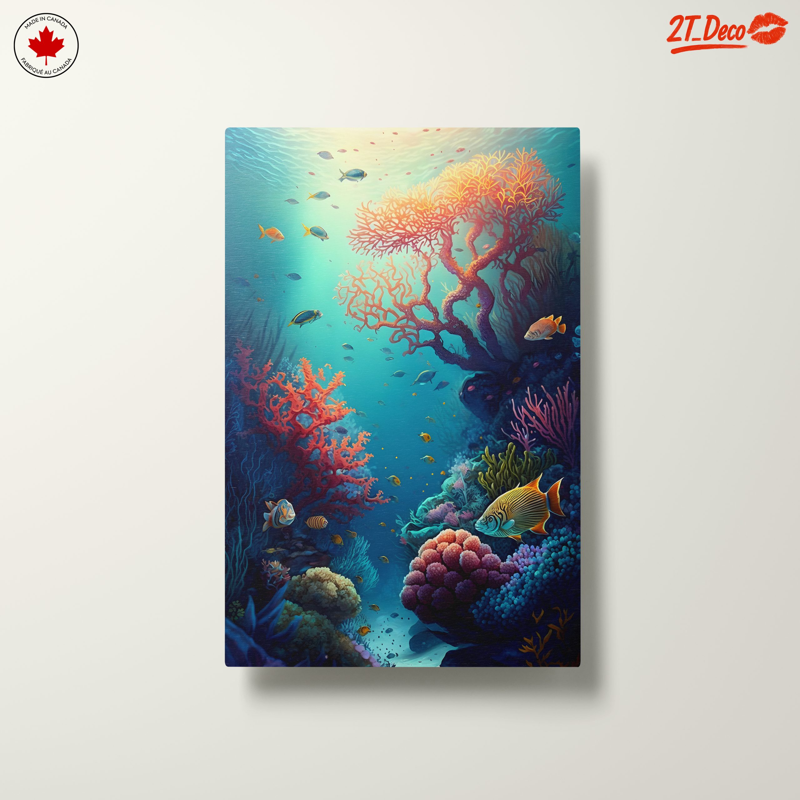 Vibrant Abstract Underwater Marine Life Art - Image 10