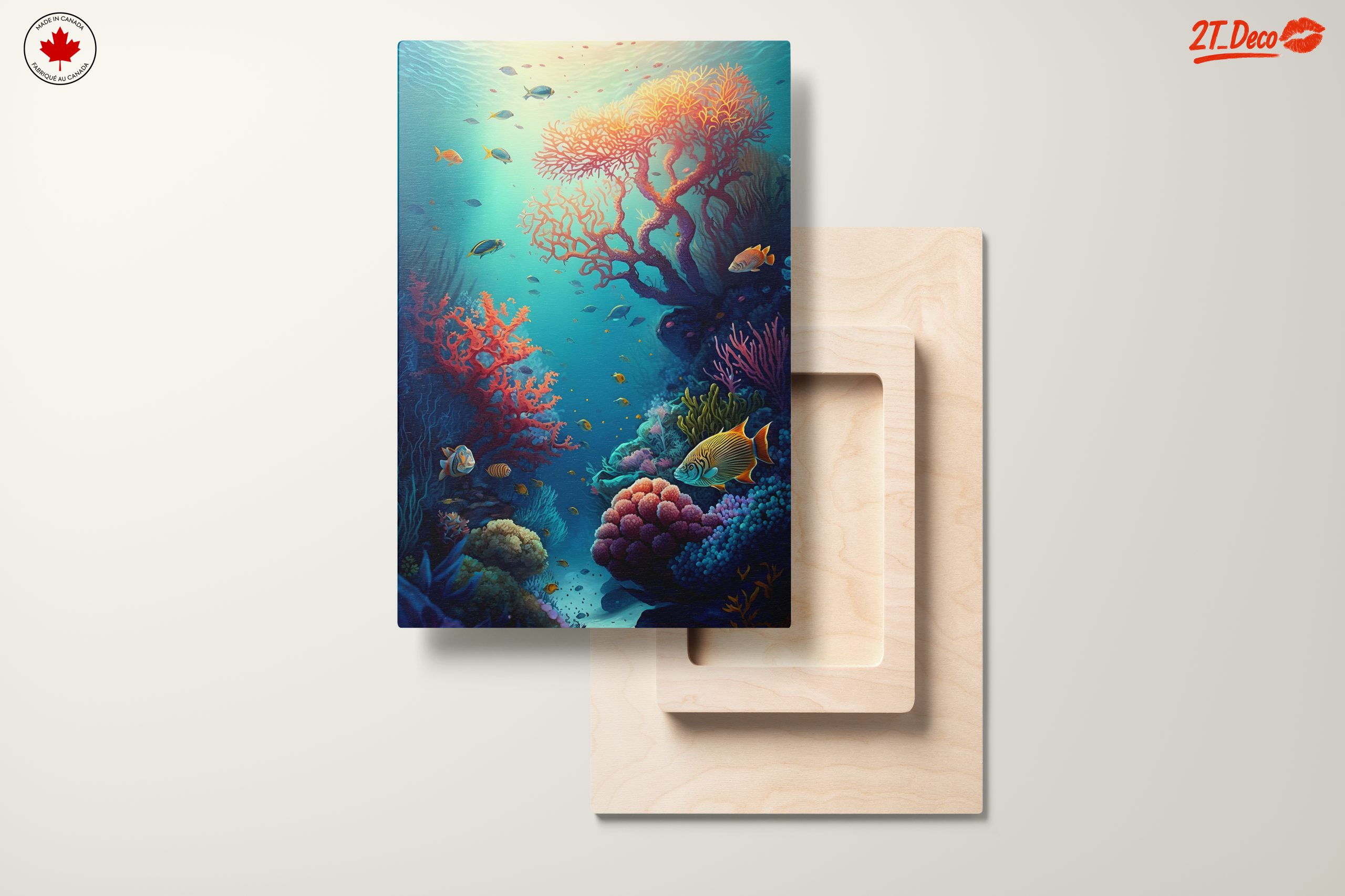 Vibrant Abstract Underwater Marine Life Art - Image 11