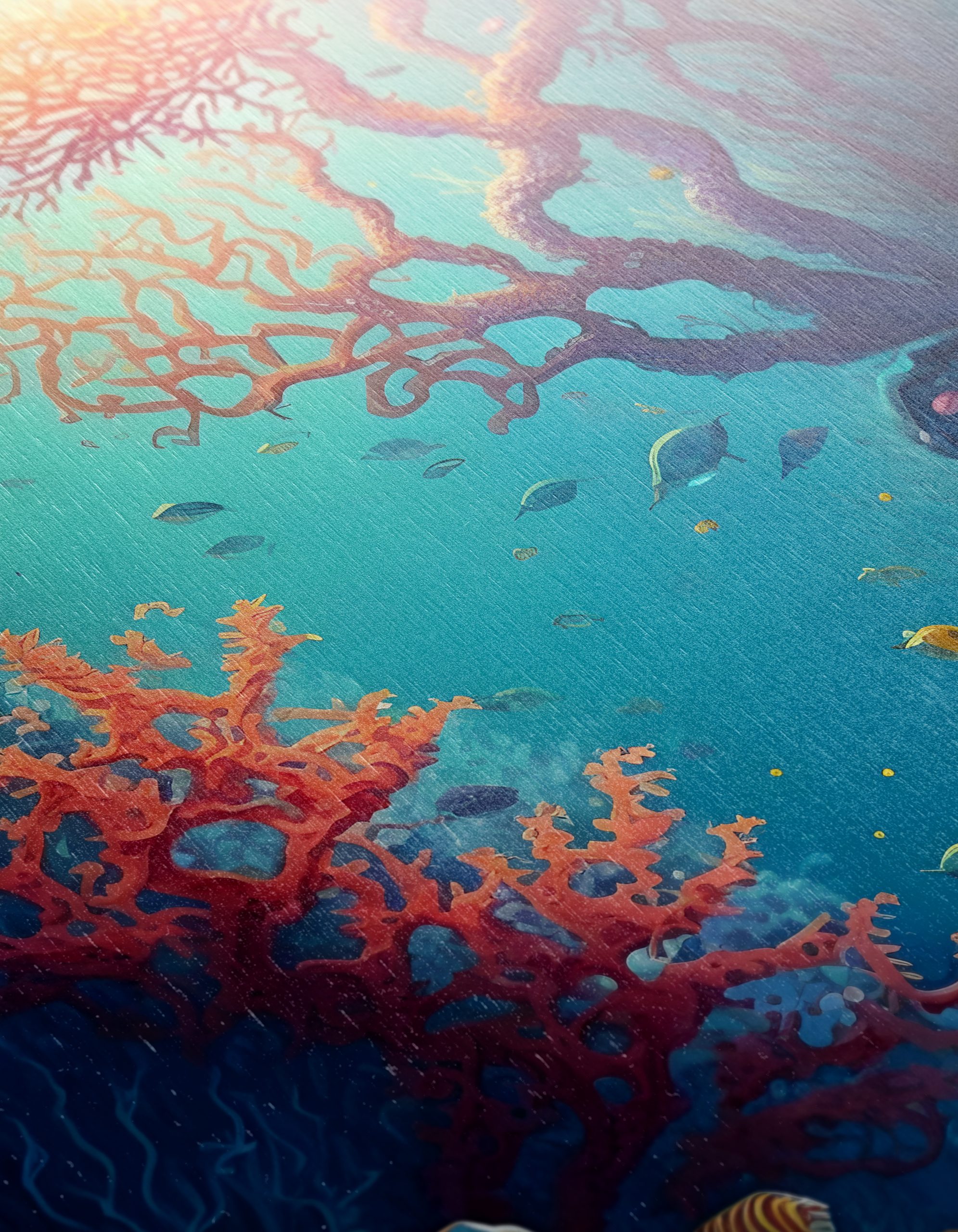 Vibrant Abstract Underwater Marine Life Art - Image 12