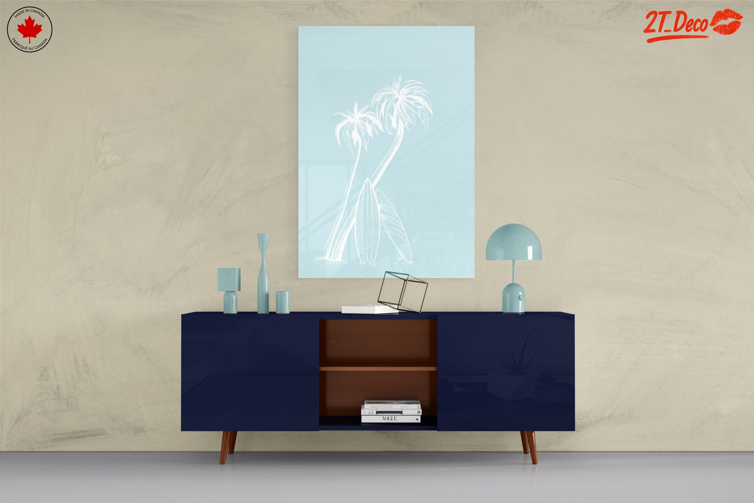 Tropical Palm Trees and Surfboards Artwork - Image 8