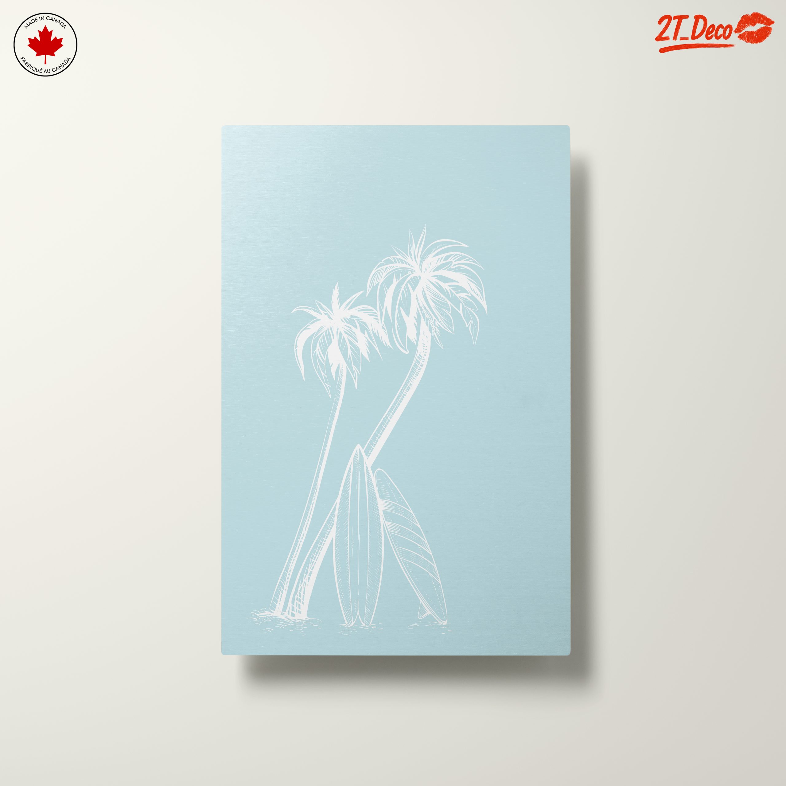 Tropical Palm Trees and Surfboards Artwork - Image 10