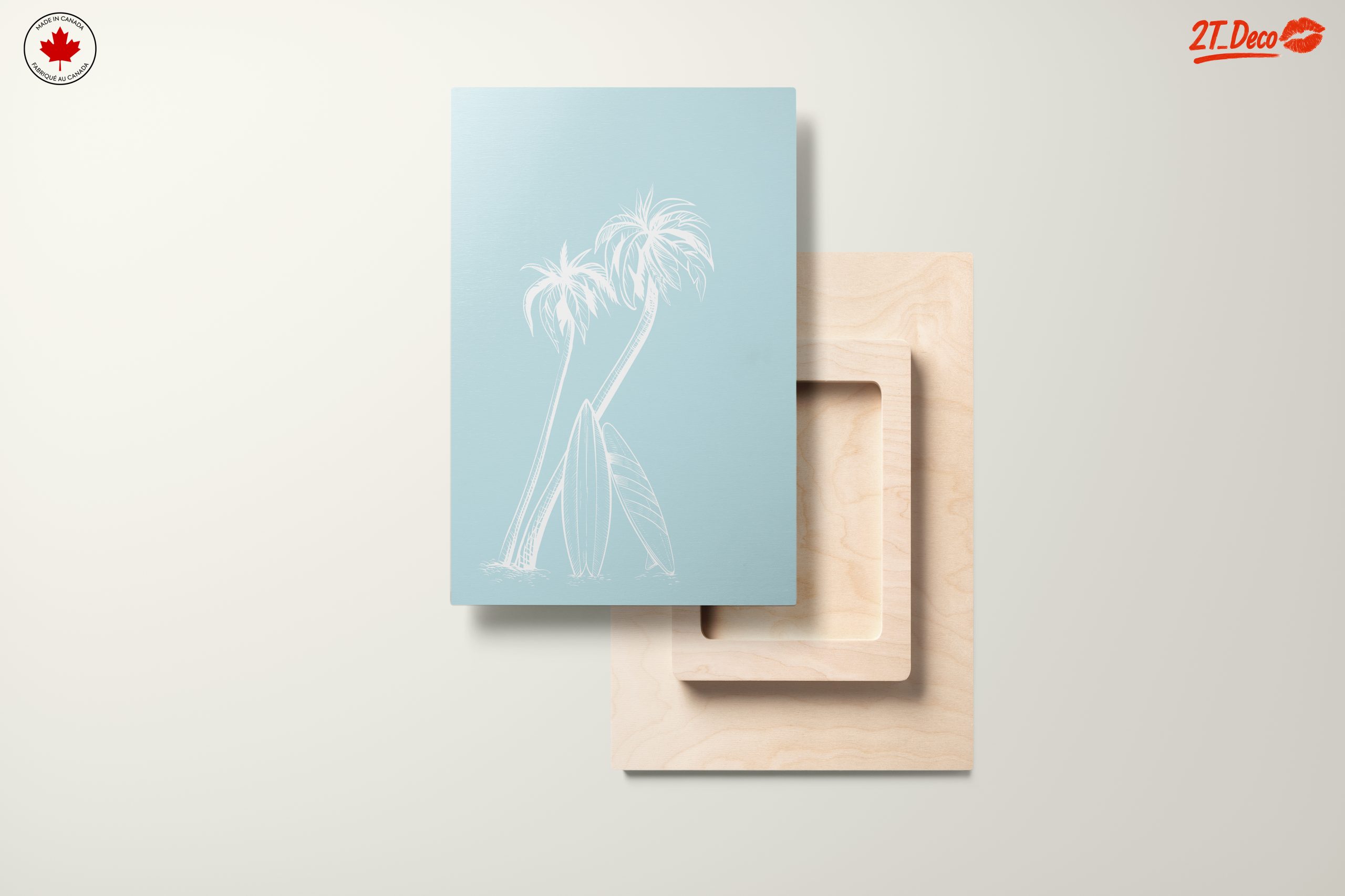 Tropical Palm Trees and Surfboards Artwork - Image 11