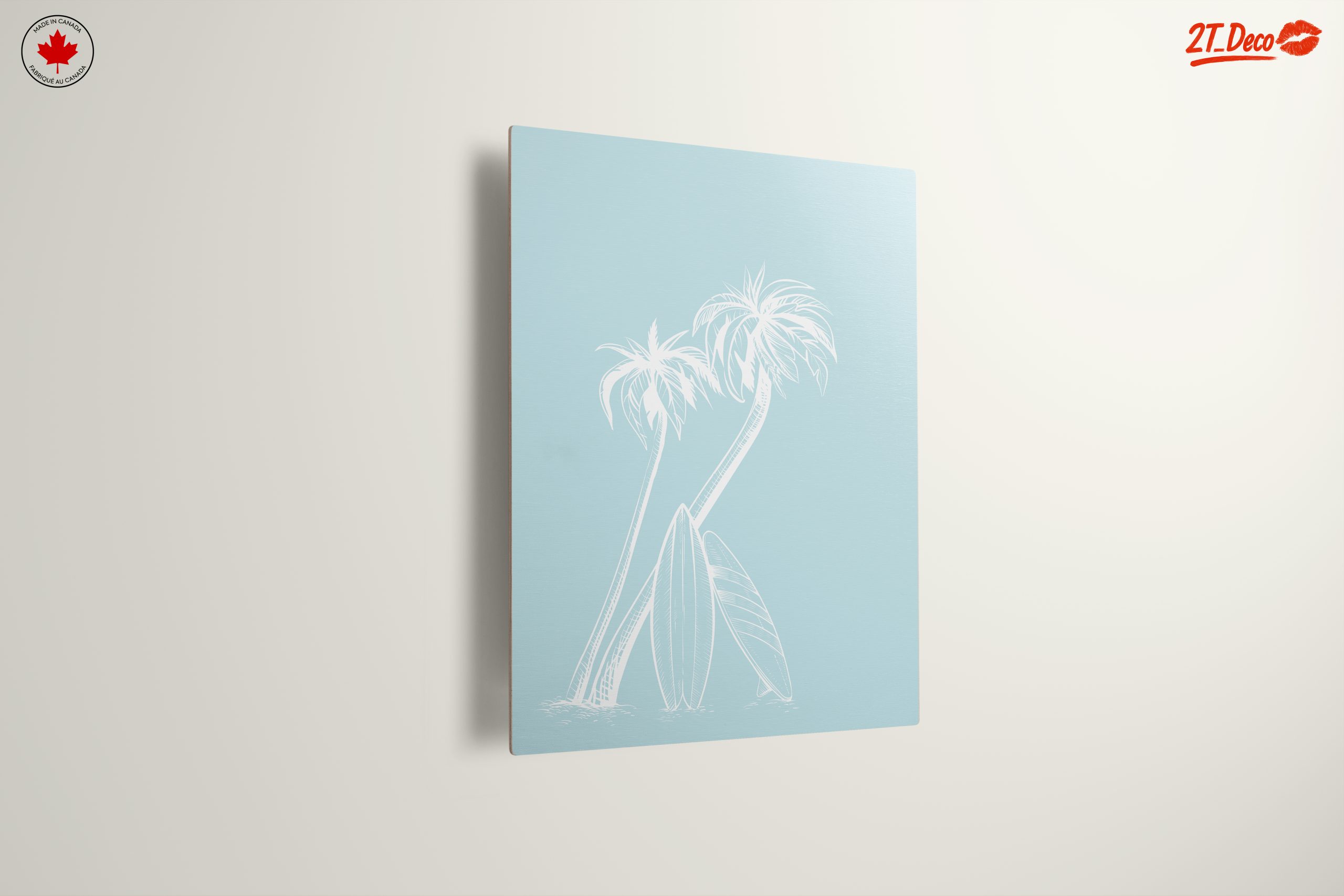 Tropical Palm Trees and Surfboards Artwork - Image 13