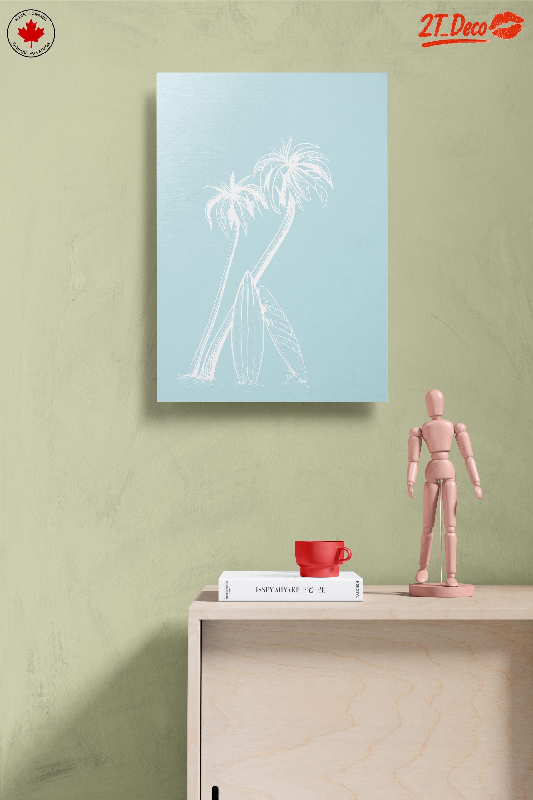 Tropical Palm Trees and Surfboards Artwork - Image 14