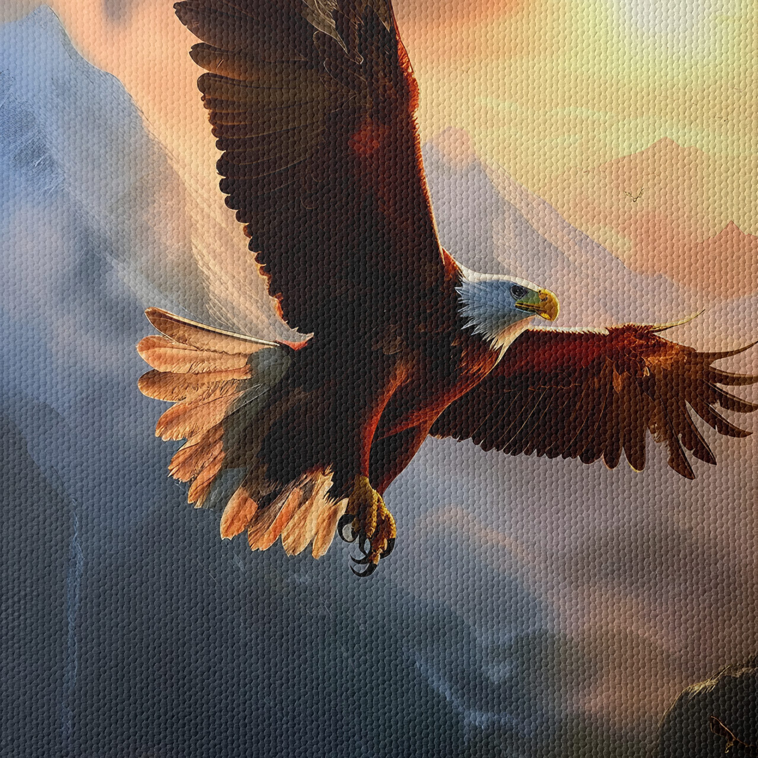 Majestic Eagle Soaring Over Mountain Landscape - Image 4