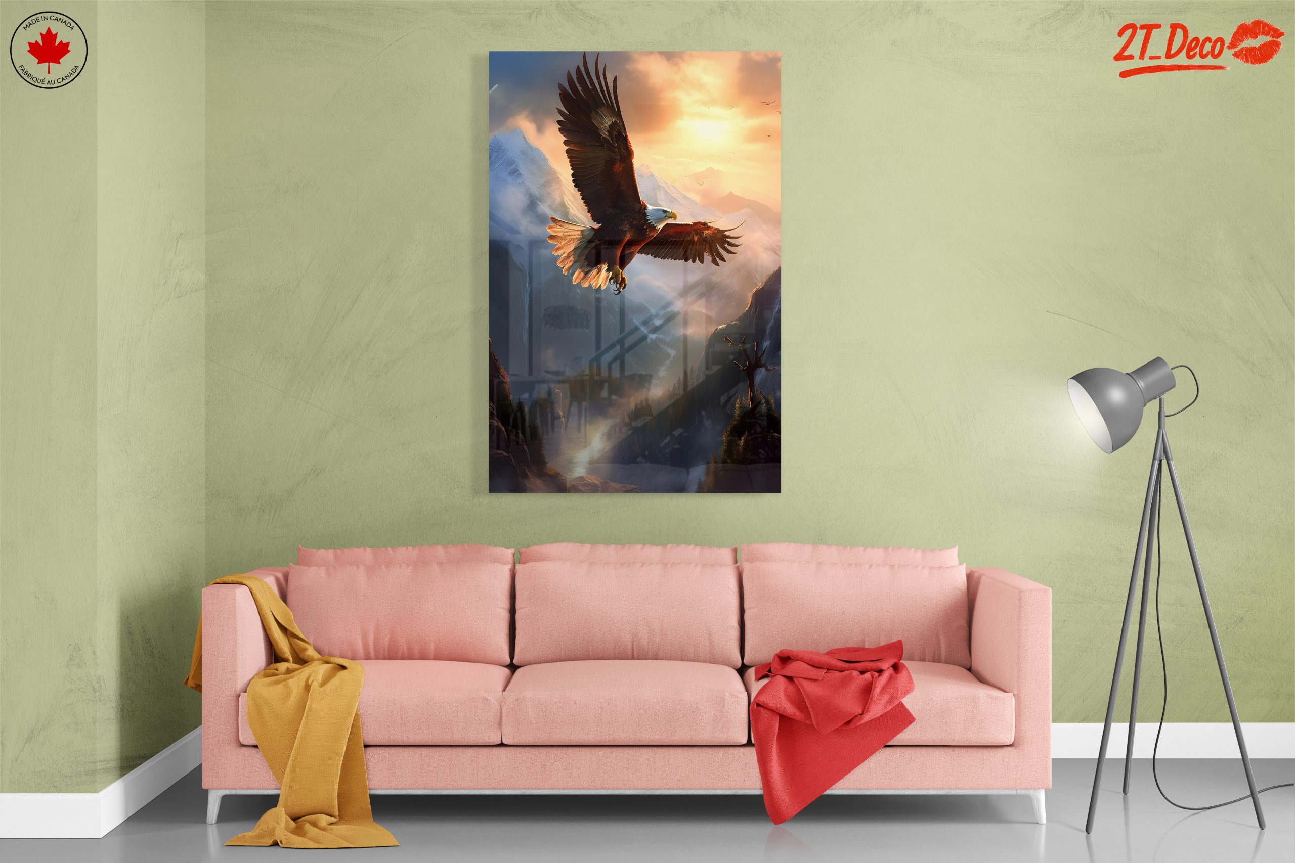 Majestic Eagle Soaring Over Mountain Landscape - Image 7
