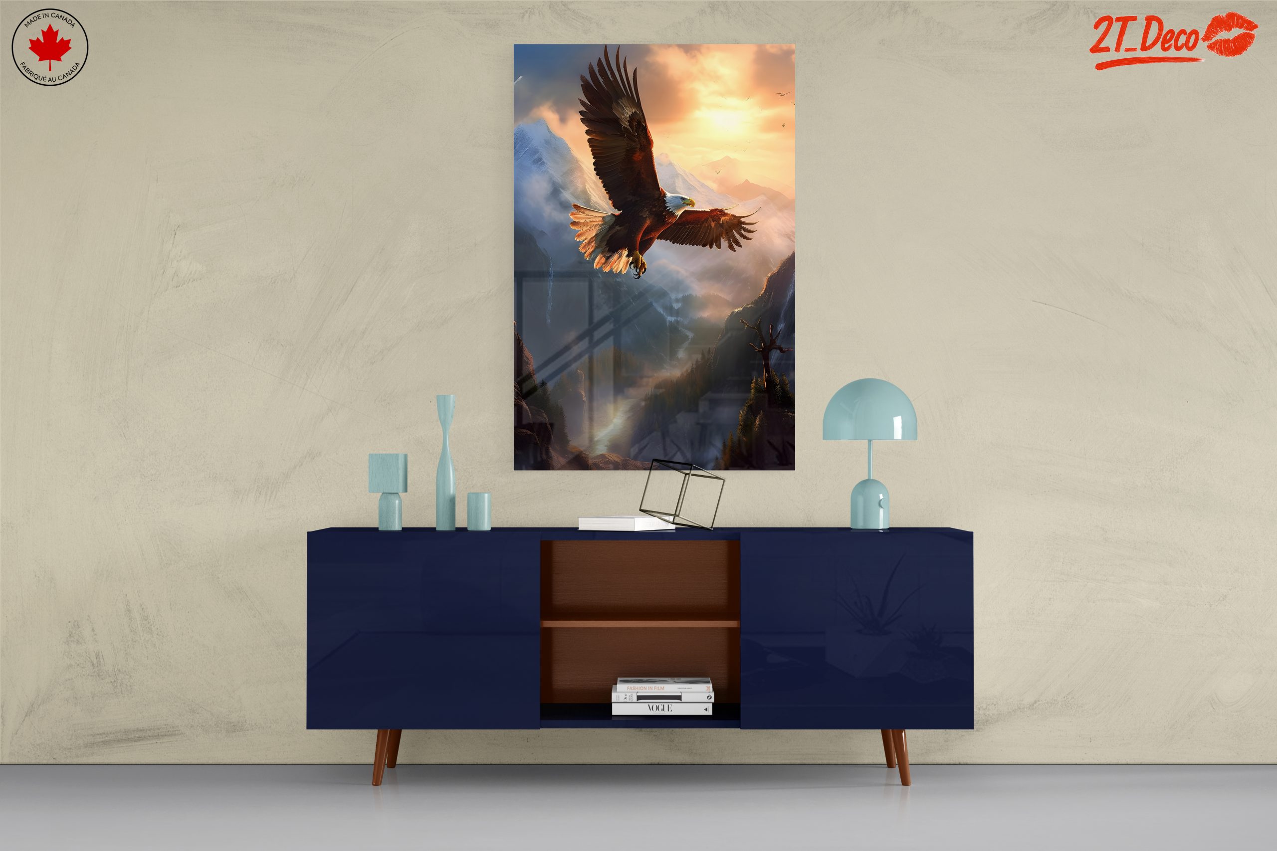 Majestic Eagle Soaring Over Mountain Landscape - Image 8