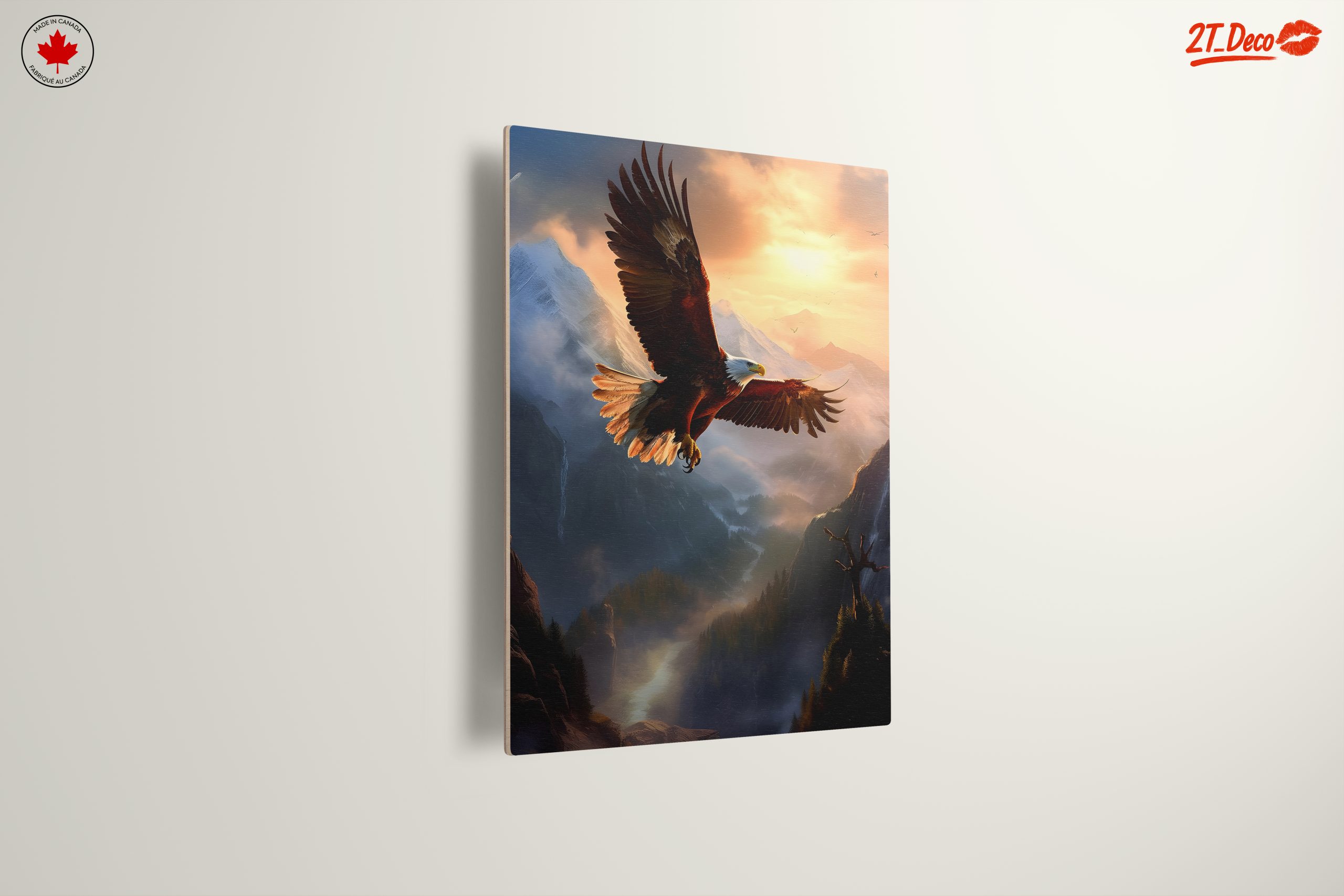 Majestic Eagle Soaring Over Mountain Landscape - Image 13