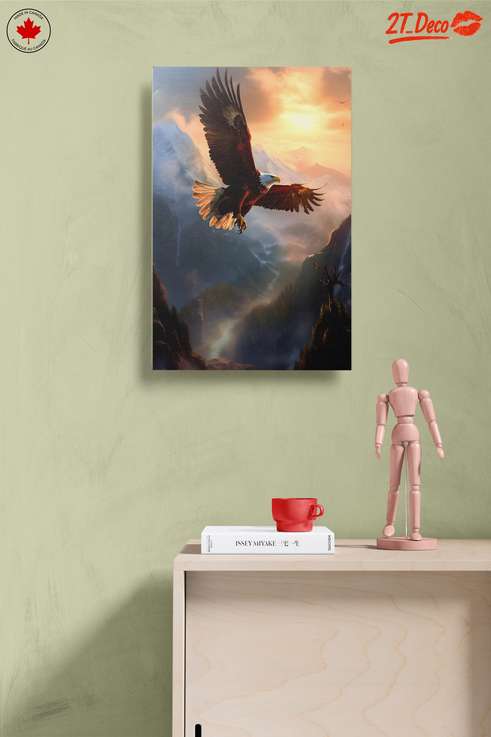 Majestic Eagle Soaring Over Mountain Landscape - Image 14