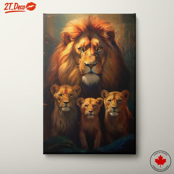 Majestic Lions Family Art