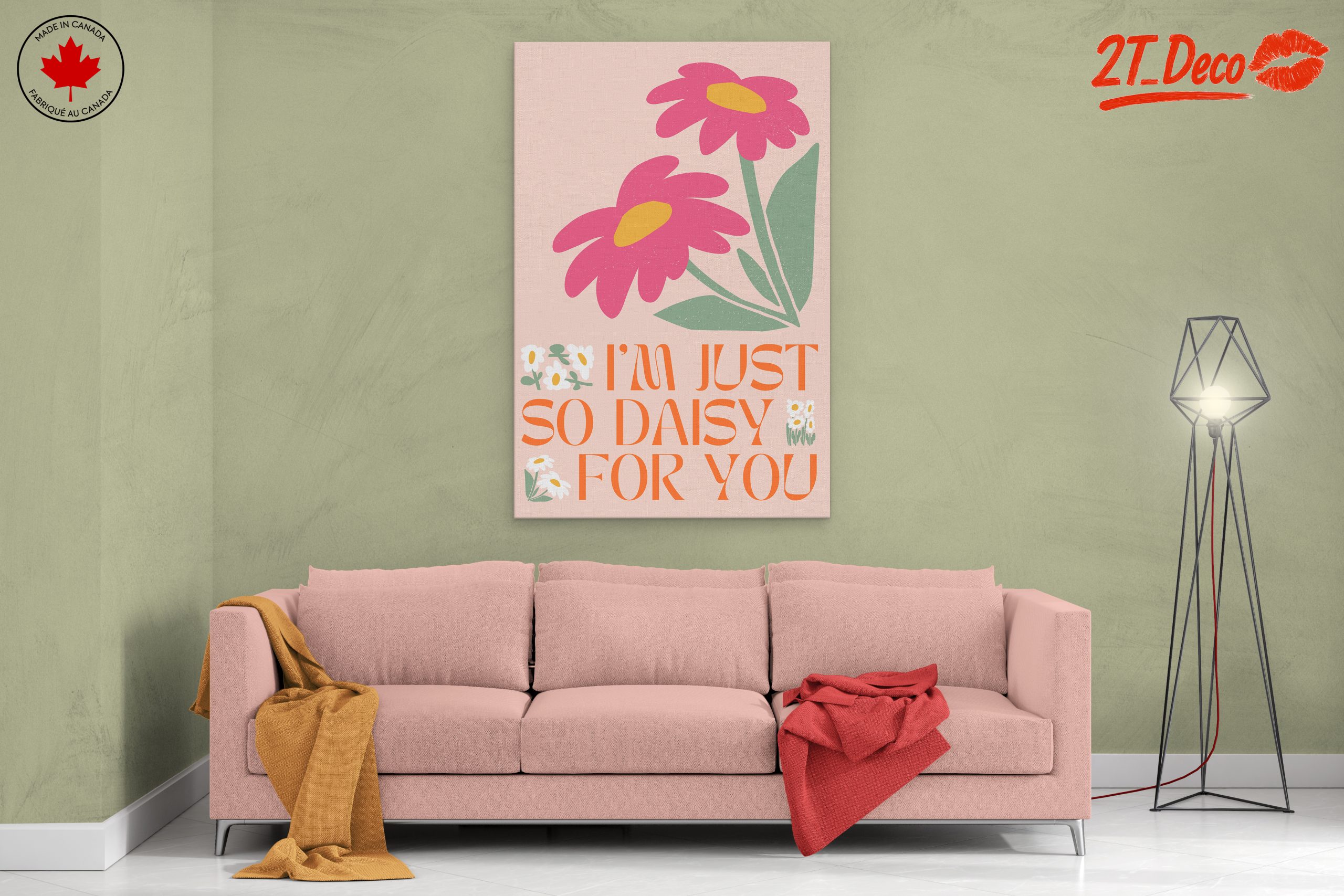Whimsical Floral Art with Daisies - Image 2