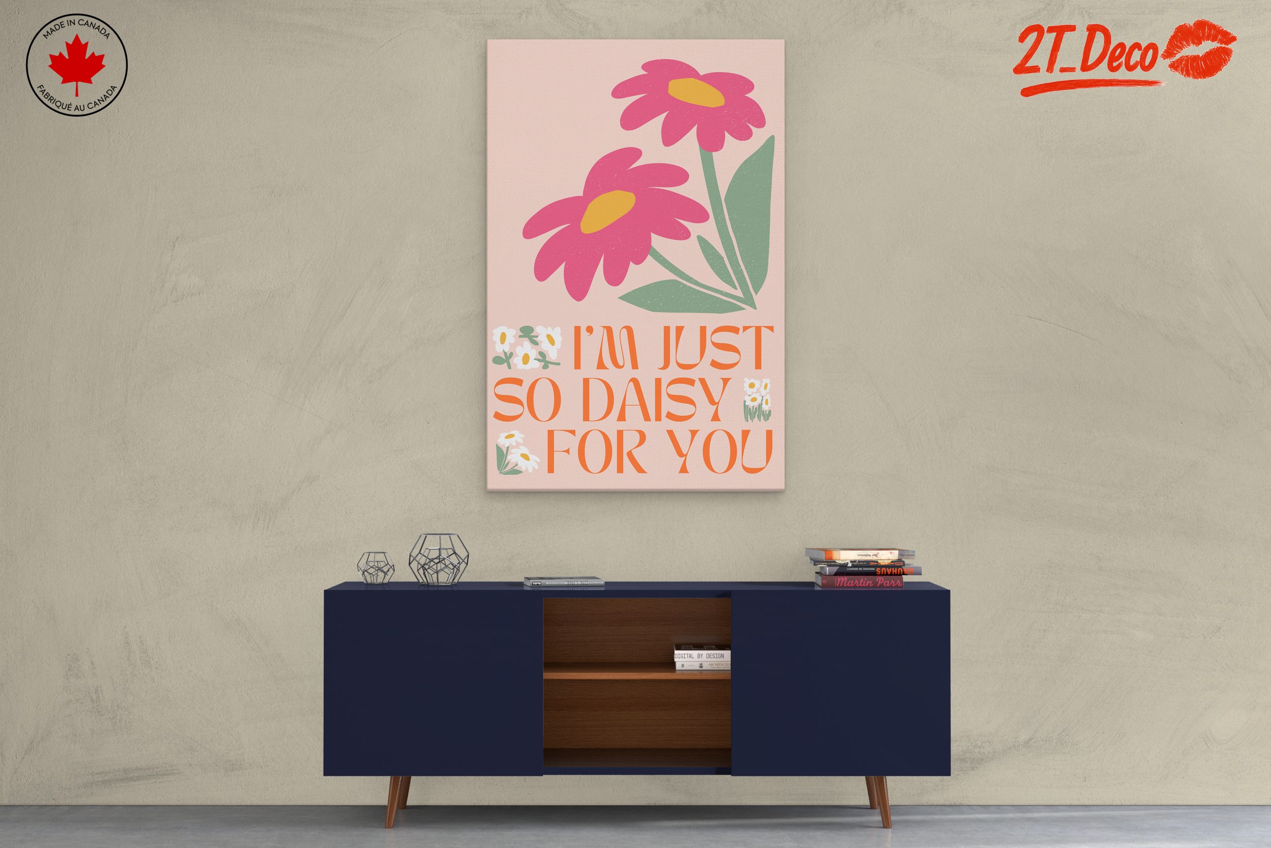 Whimsical Floral Art with Daisies - Image 3