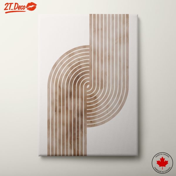 Geometric Abstract Artwork with Curved Lines