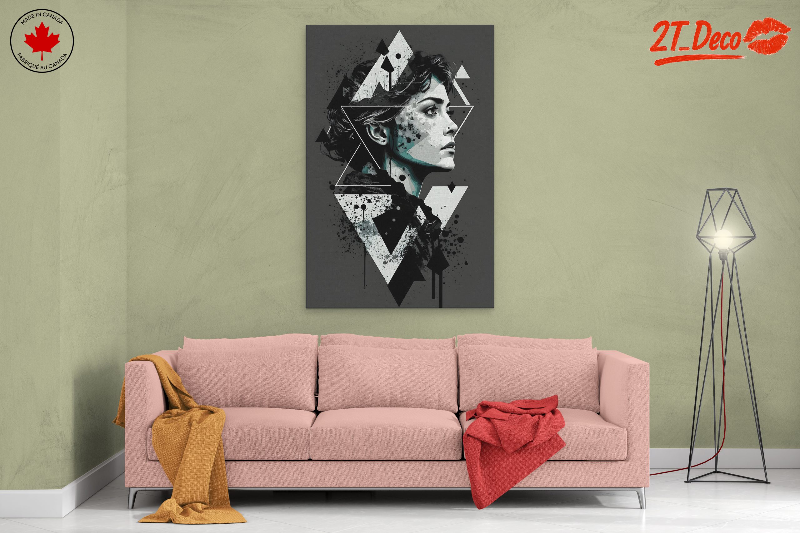 Modern Abstract Female Portrait Artwork - Image 2