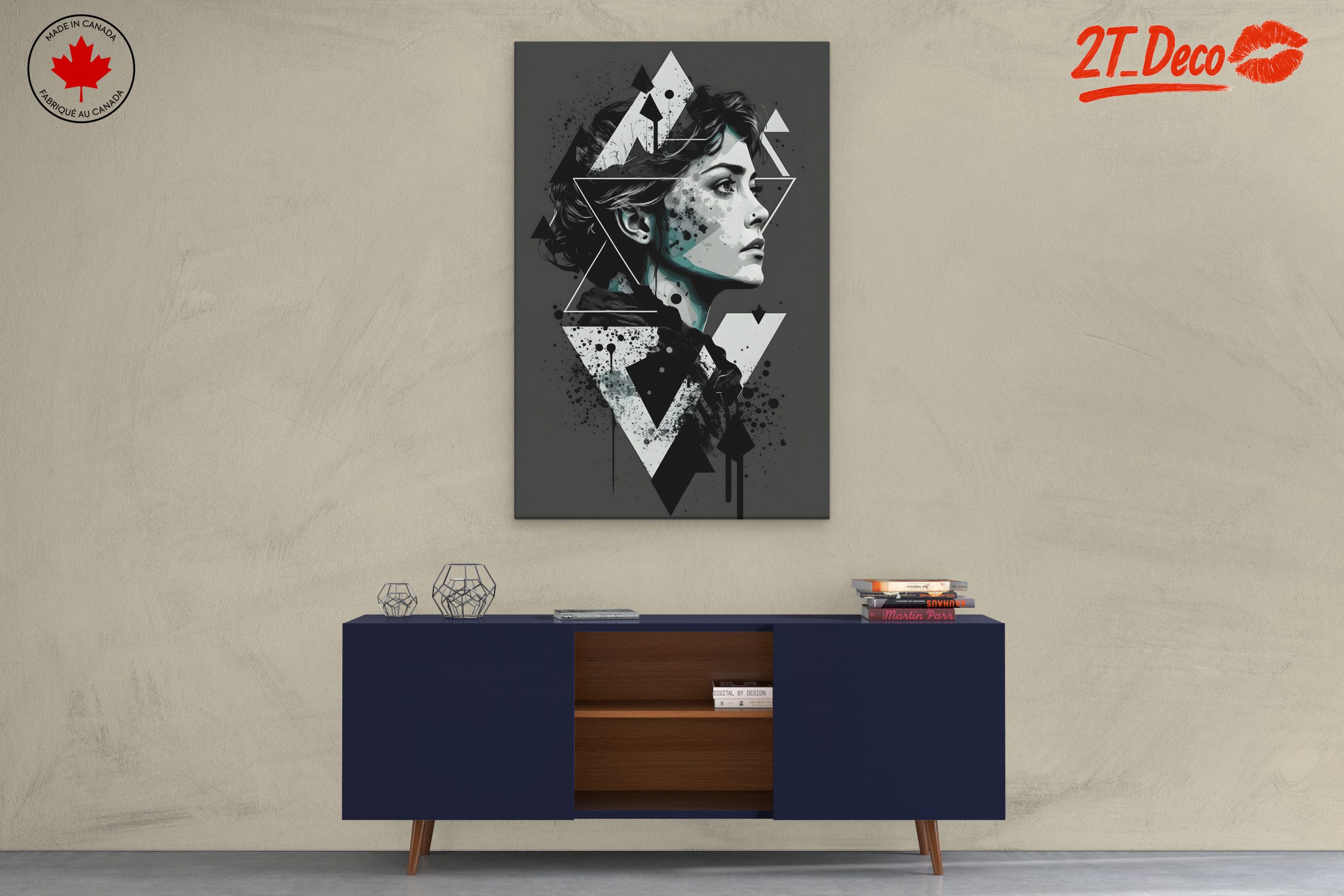 Modern Abstract Female Portrait Artwork - Image 3