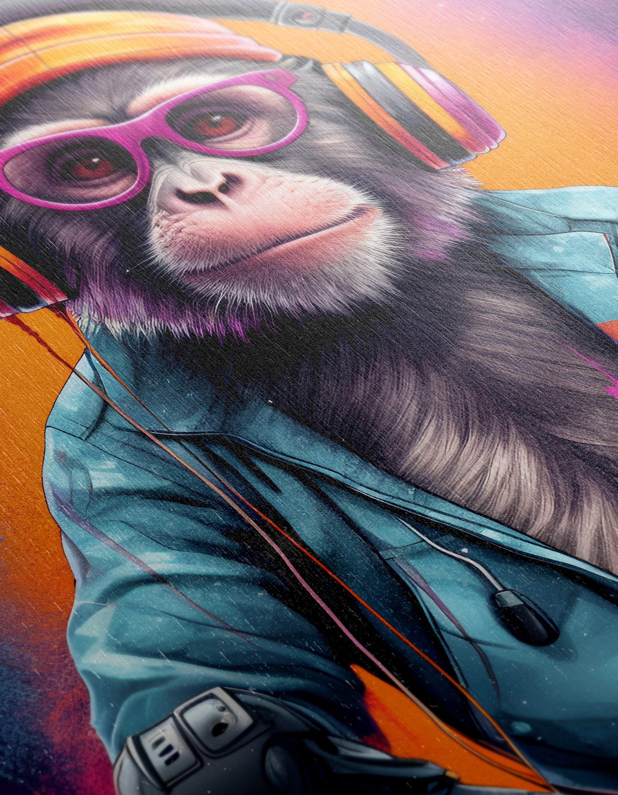 Vibrant Monkey Artwork with Headphones - Image 12