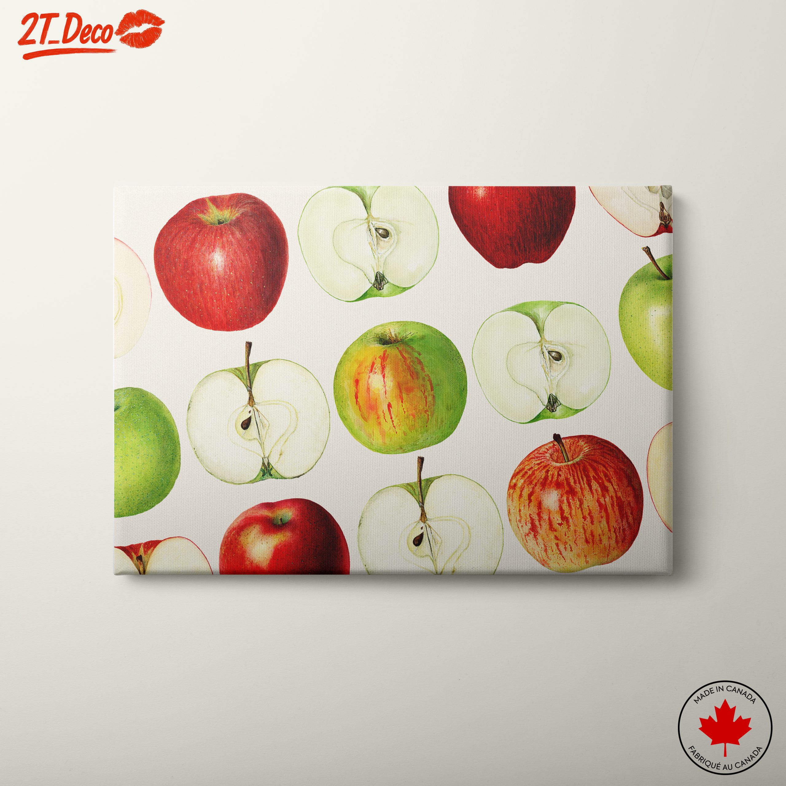 Colorful Abstract Apple Art for Kitchen Decor