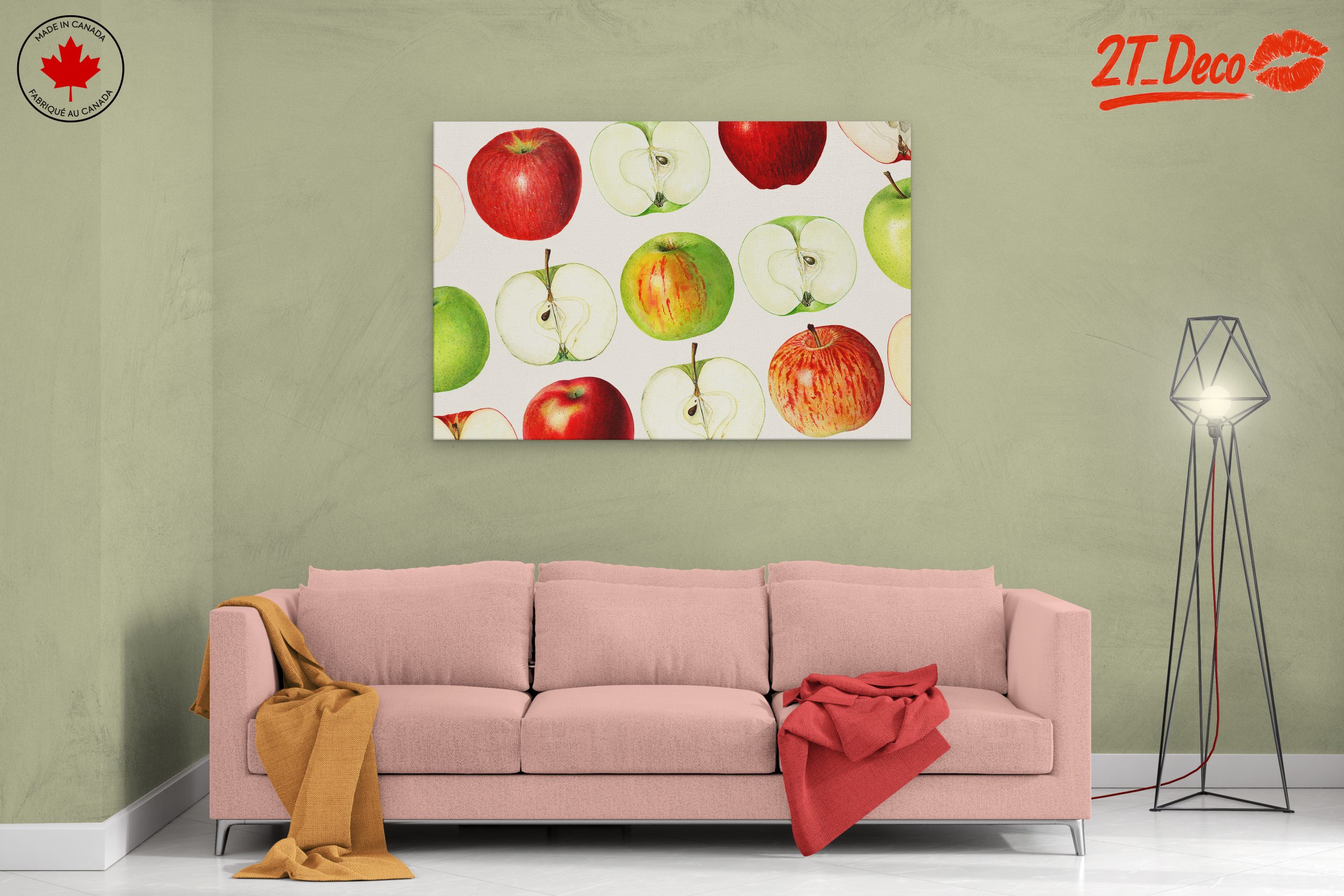 Colorful Abstract Apple Art for Kitchen Decor - Image 2