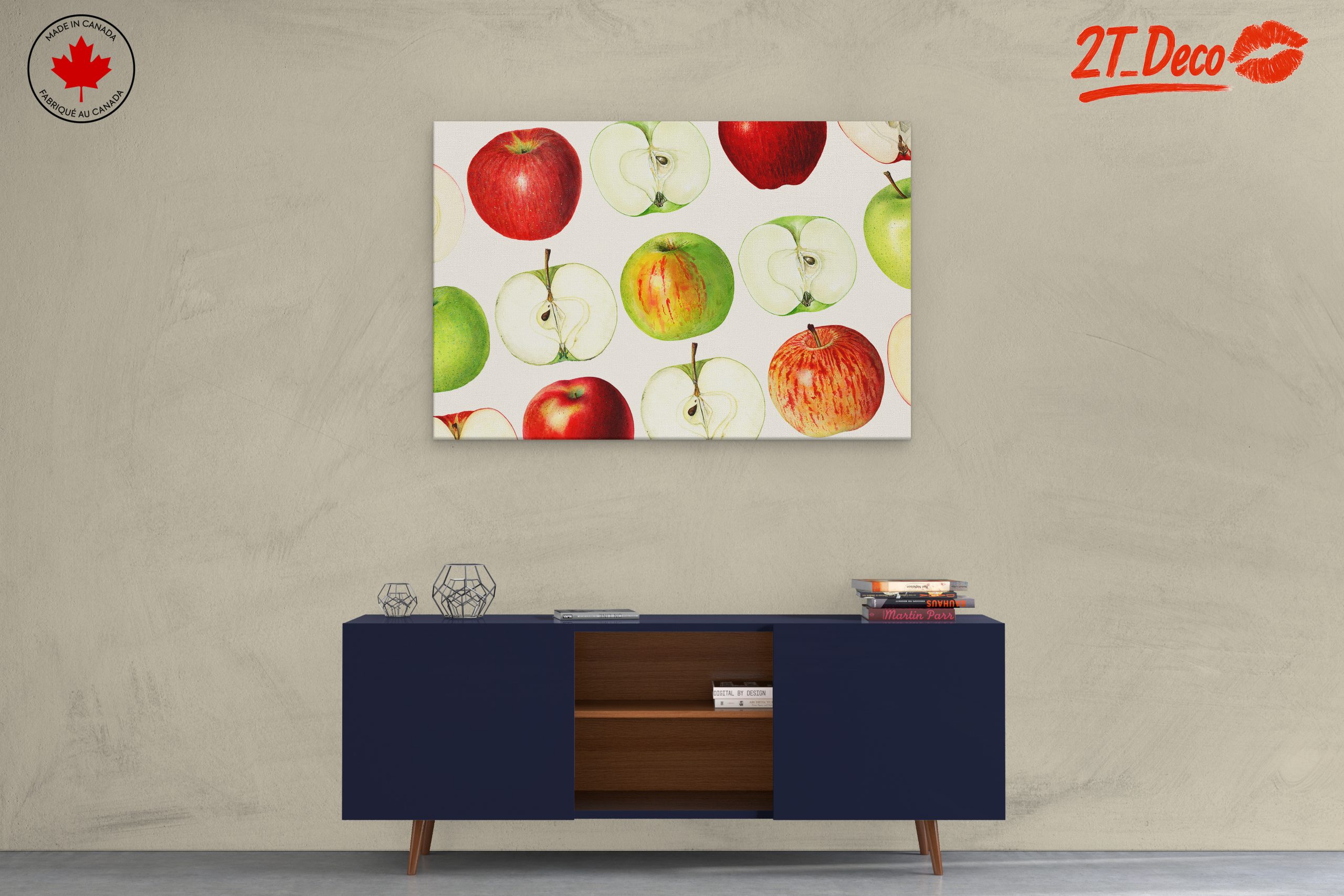 Colorful Abstract Apple Art for Kitchen Decor - Image 3