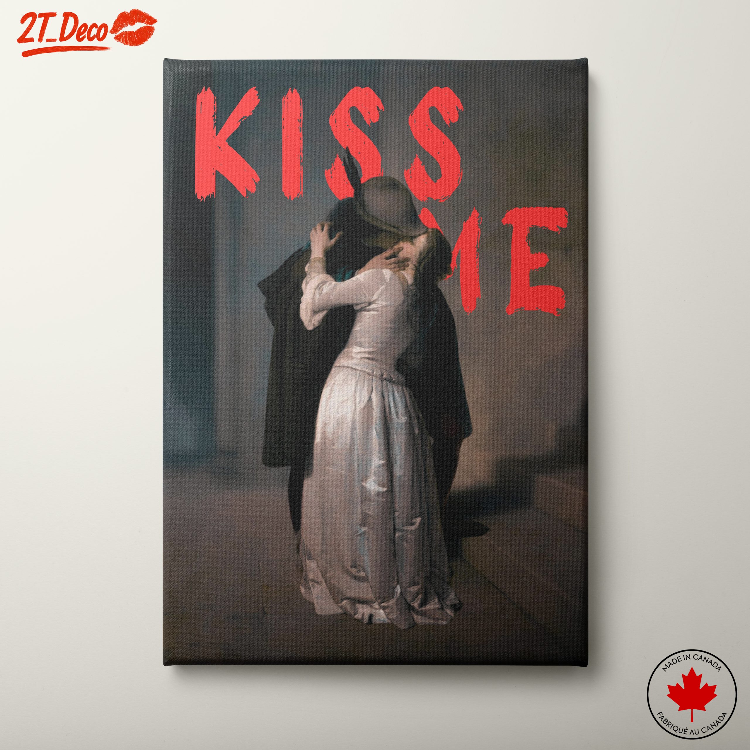 Romantic Embrace Contemporary Portrait Art