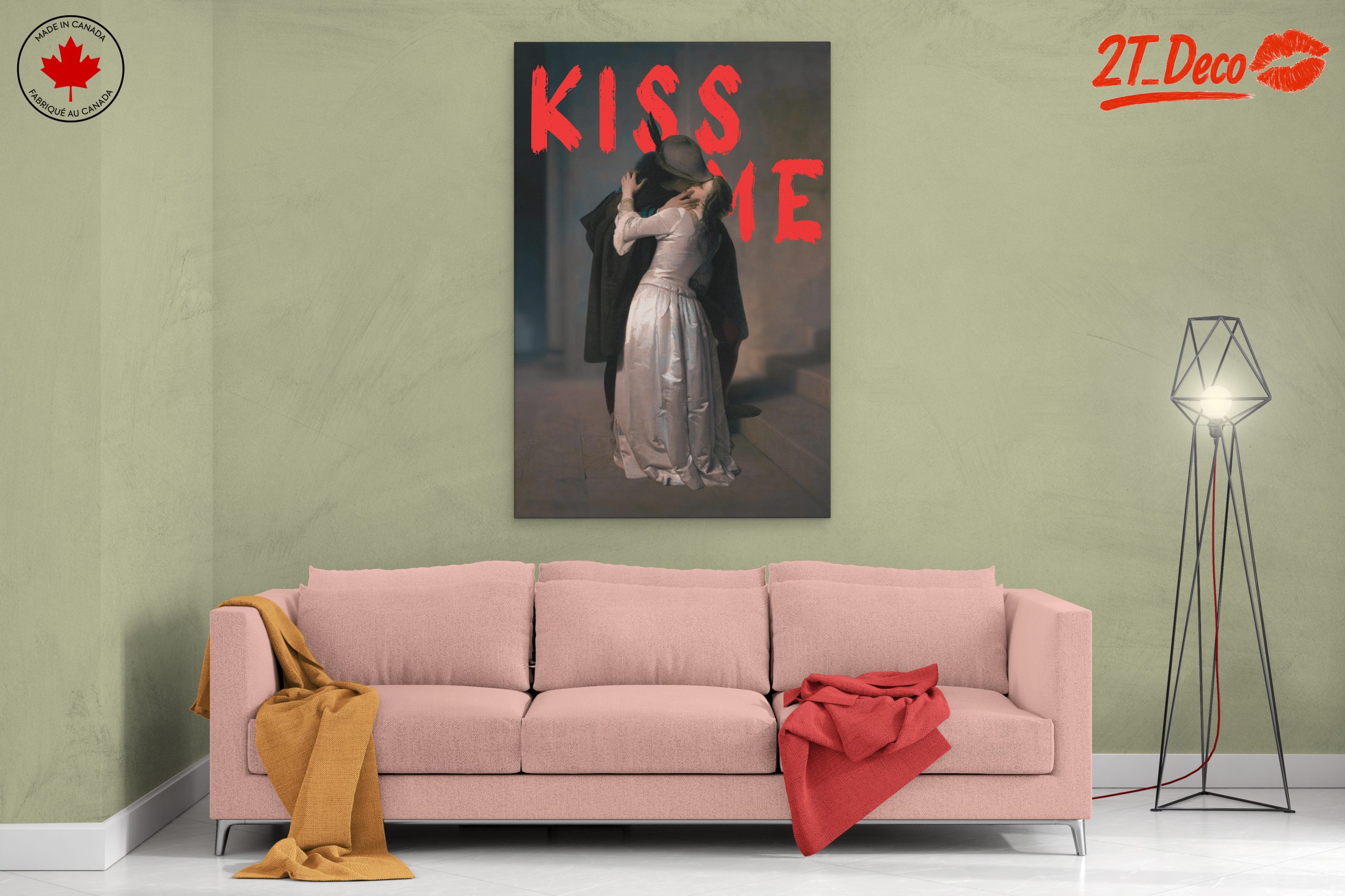 Romantic Embrace Contemporary Portrait Art - Image 2