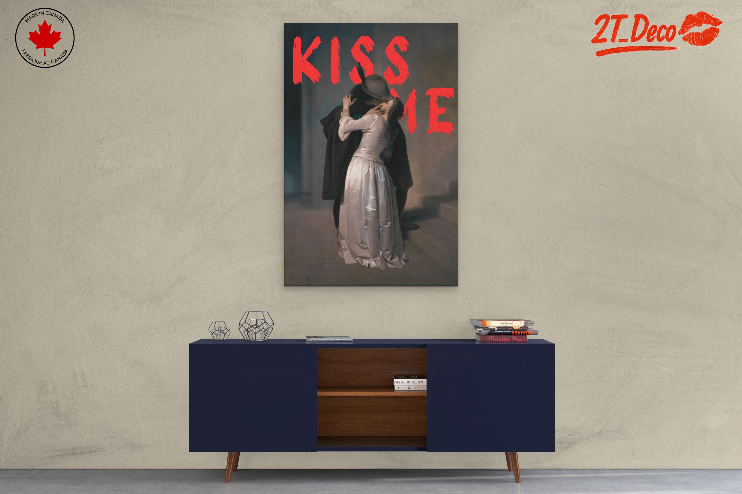 Romantic Embrace Contemporary Portrait Art - Image 3