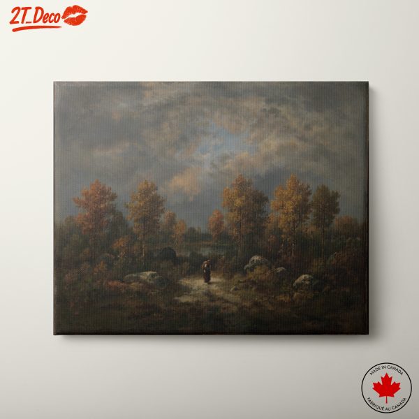 Autumn Landscape with Figure Walking