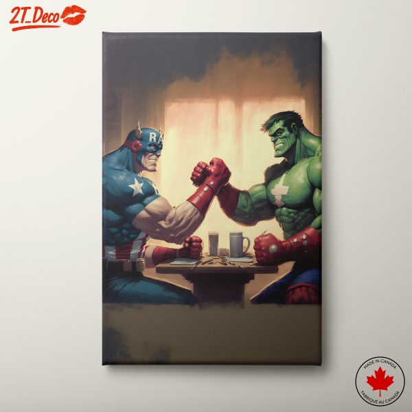 Iconic Heroes Face Off in a Dynamic Scene