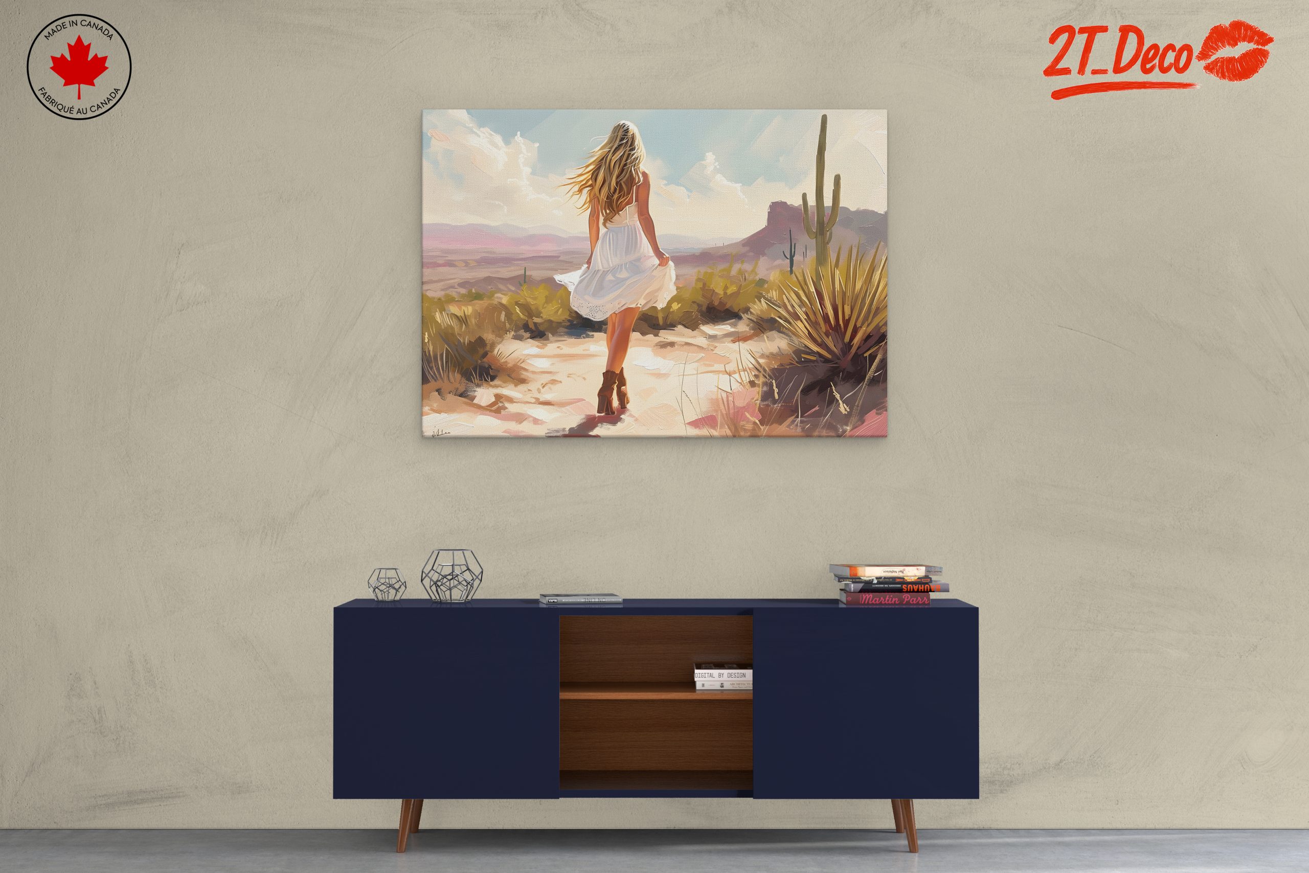 Modern Woman Walking in Desert Landscape - Image 3