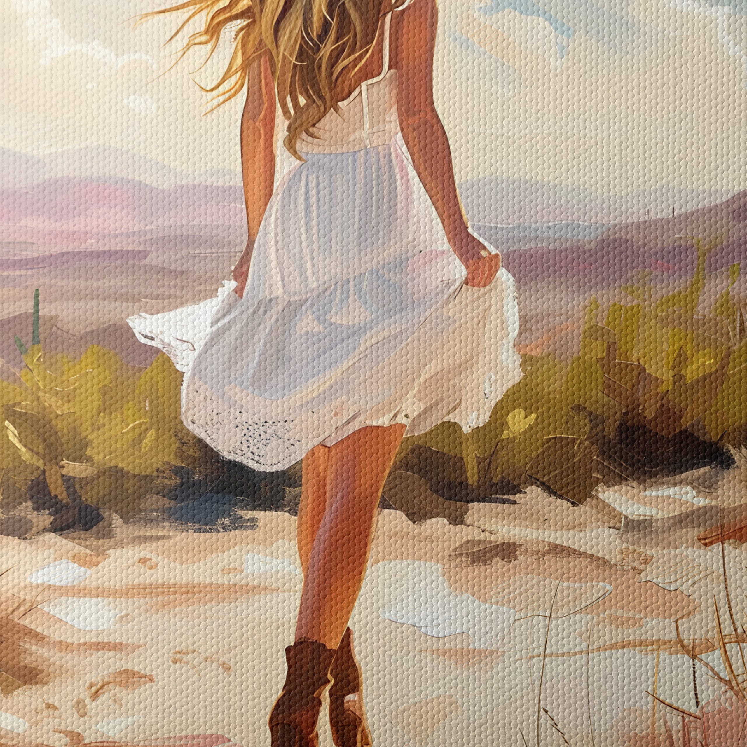 Modern Woman Walking in Desert Landscape - Image 4
