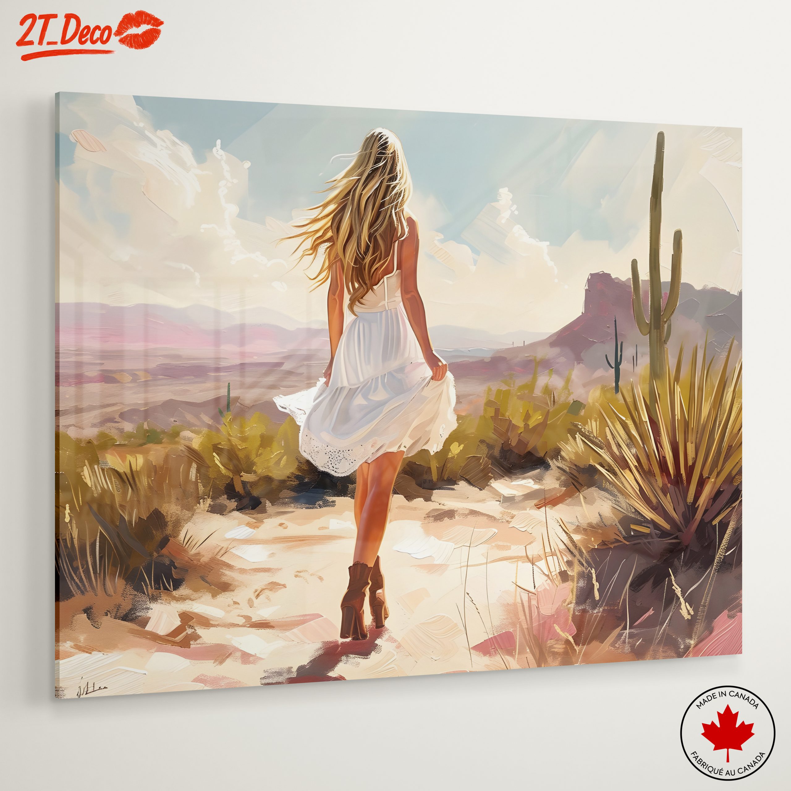 Modern Woman Walking in Desert Landscape - Image 6