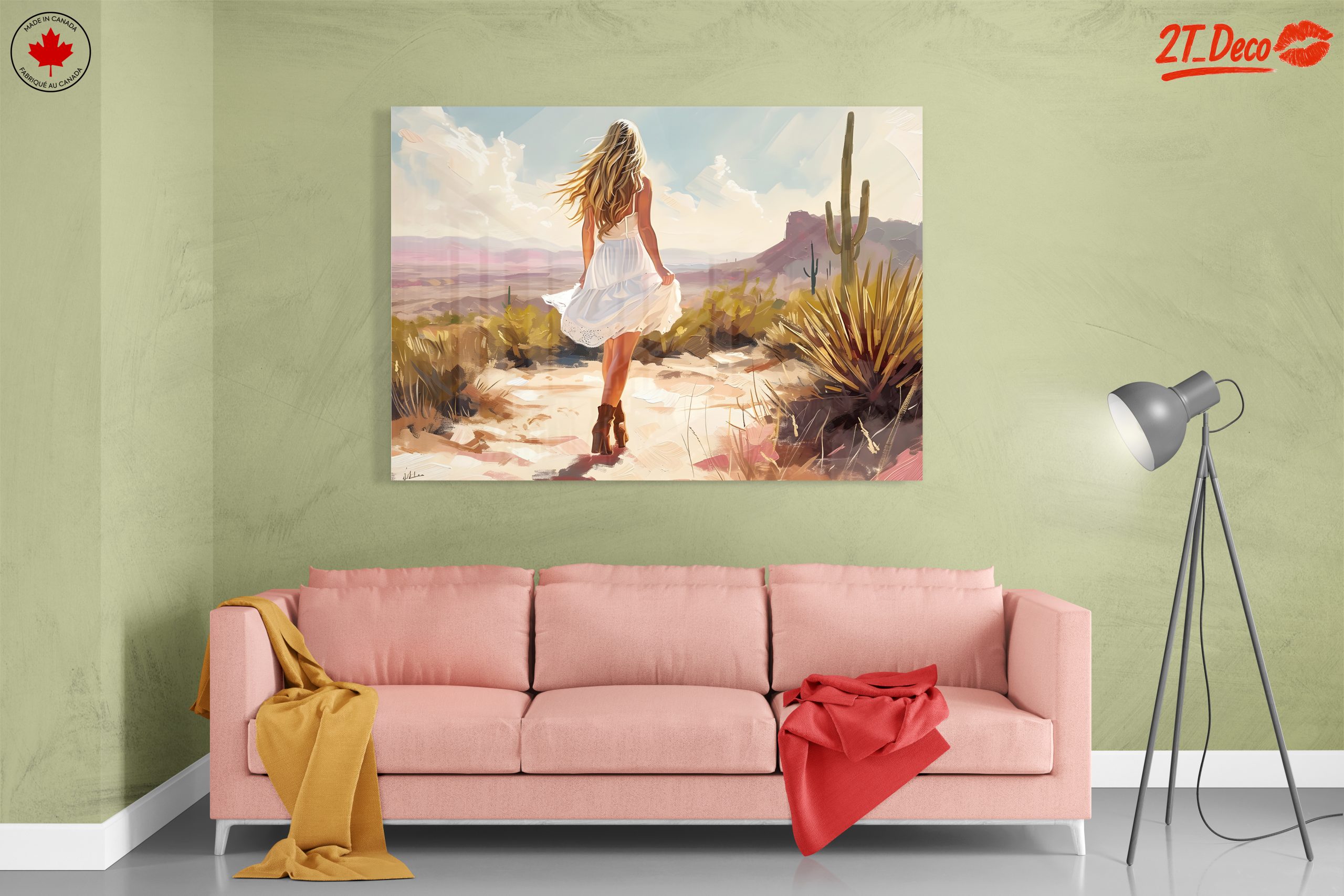 Modern Woman Walking in Desert Landscape - Image 7